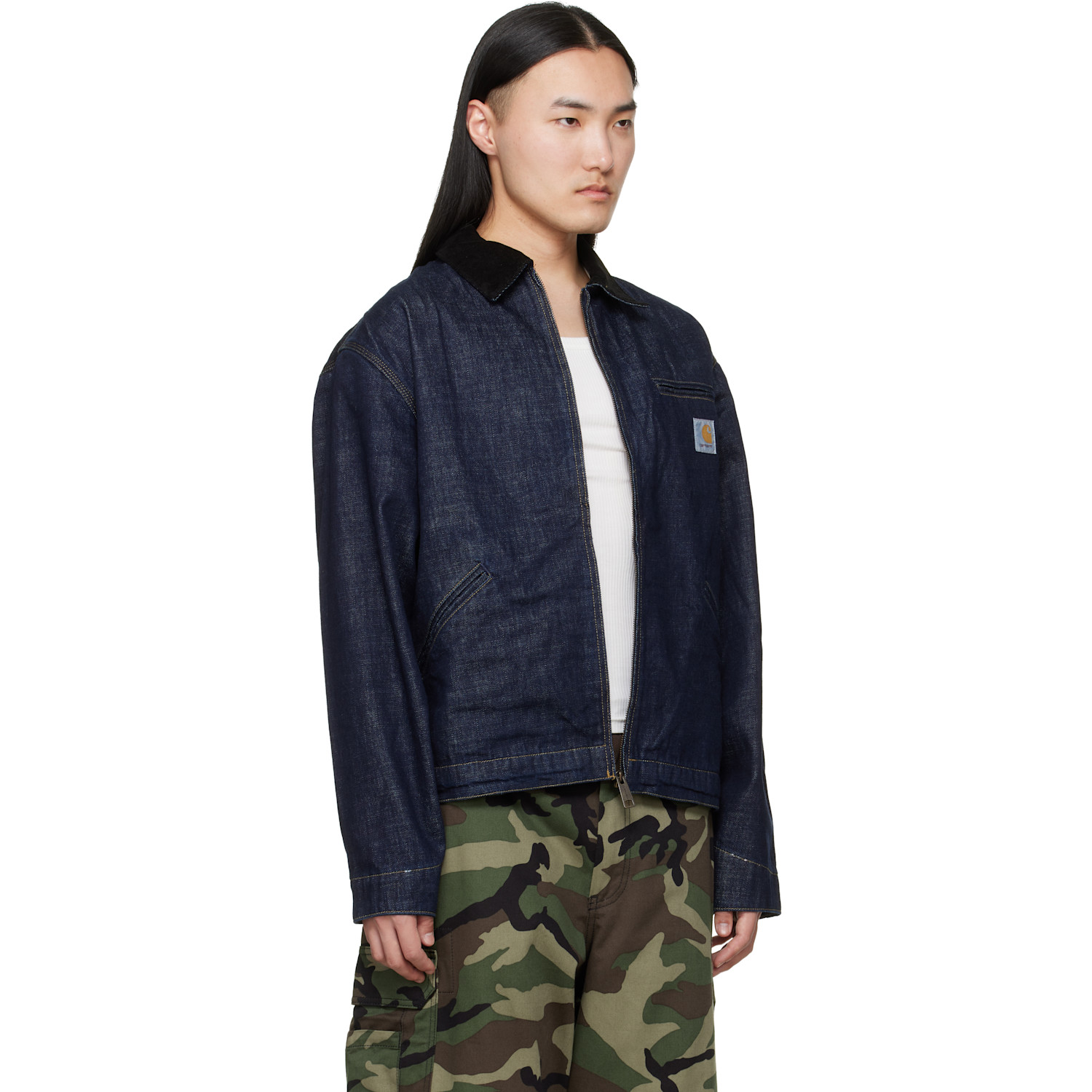 Carhartt Work In Progress Blue Og Detroit Denim Jacket 