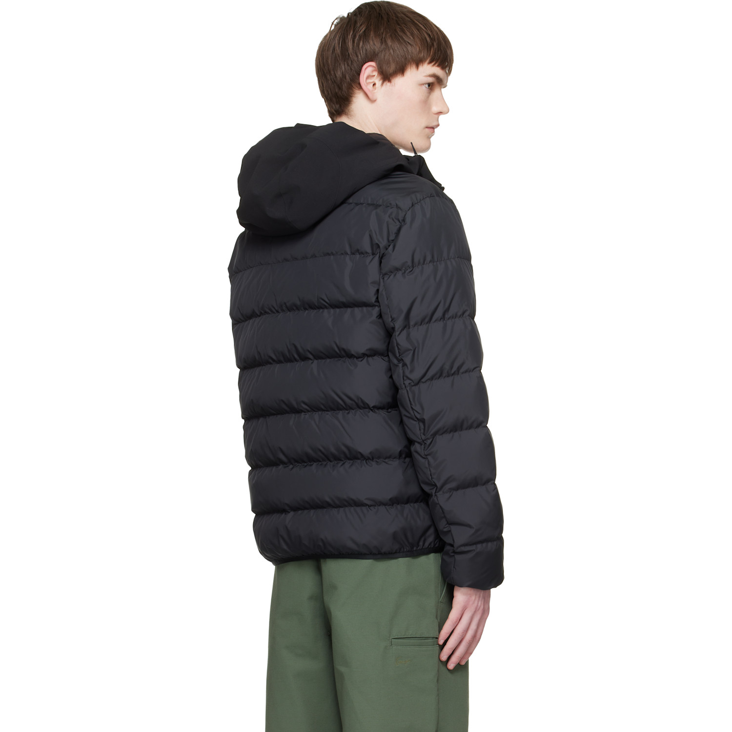  Moncler Black Vega Hooded Short Down Jacket 