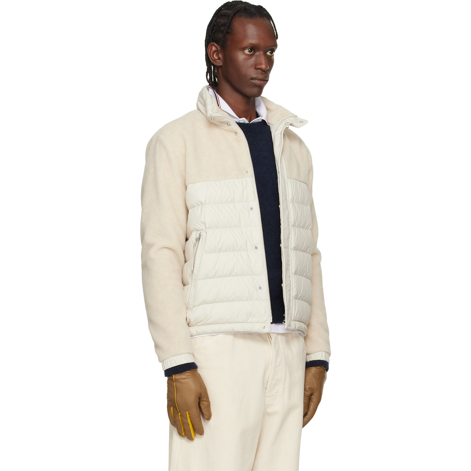  Moncler Beige Mistral Teddy Short Down Jacket 