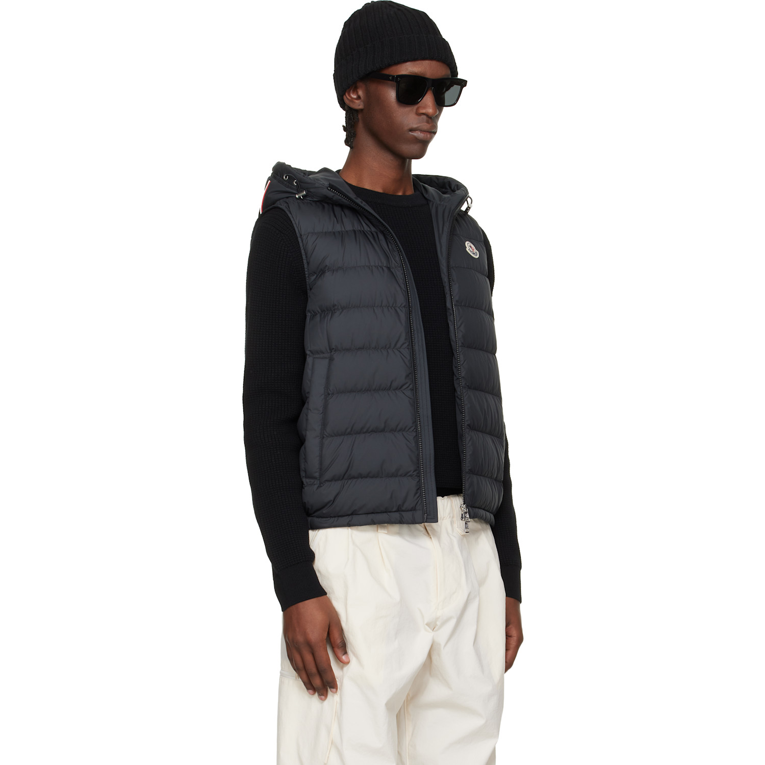  Moncler Black Marseillan Hooded Down Vest 