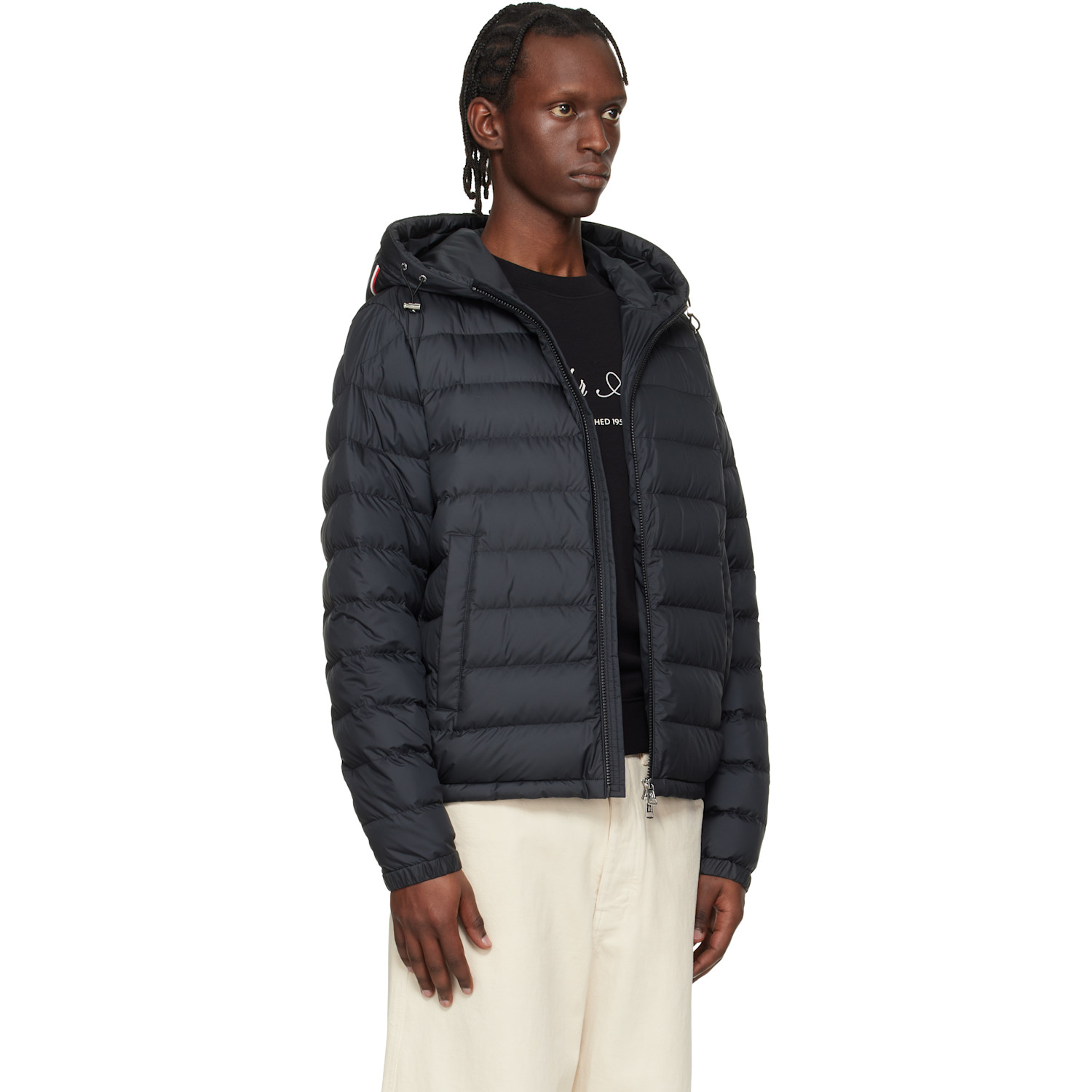  Moncler Black Vermeille Hooded Short Down Jacket 