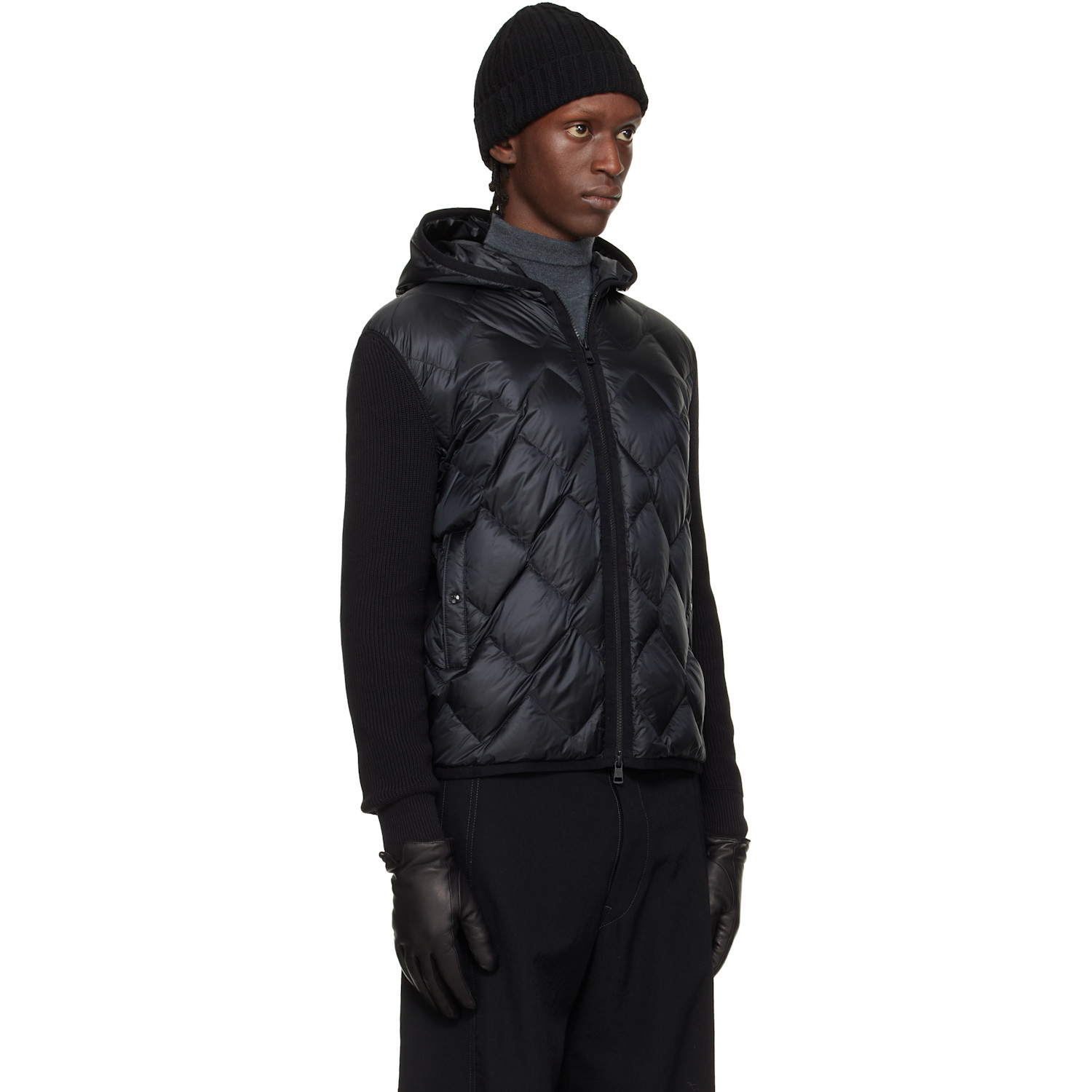  Moncler Black Archivio Cardigan Down Jacket 