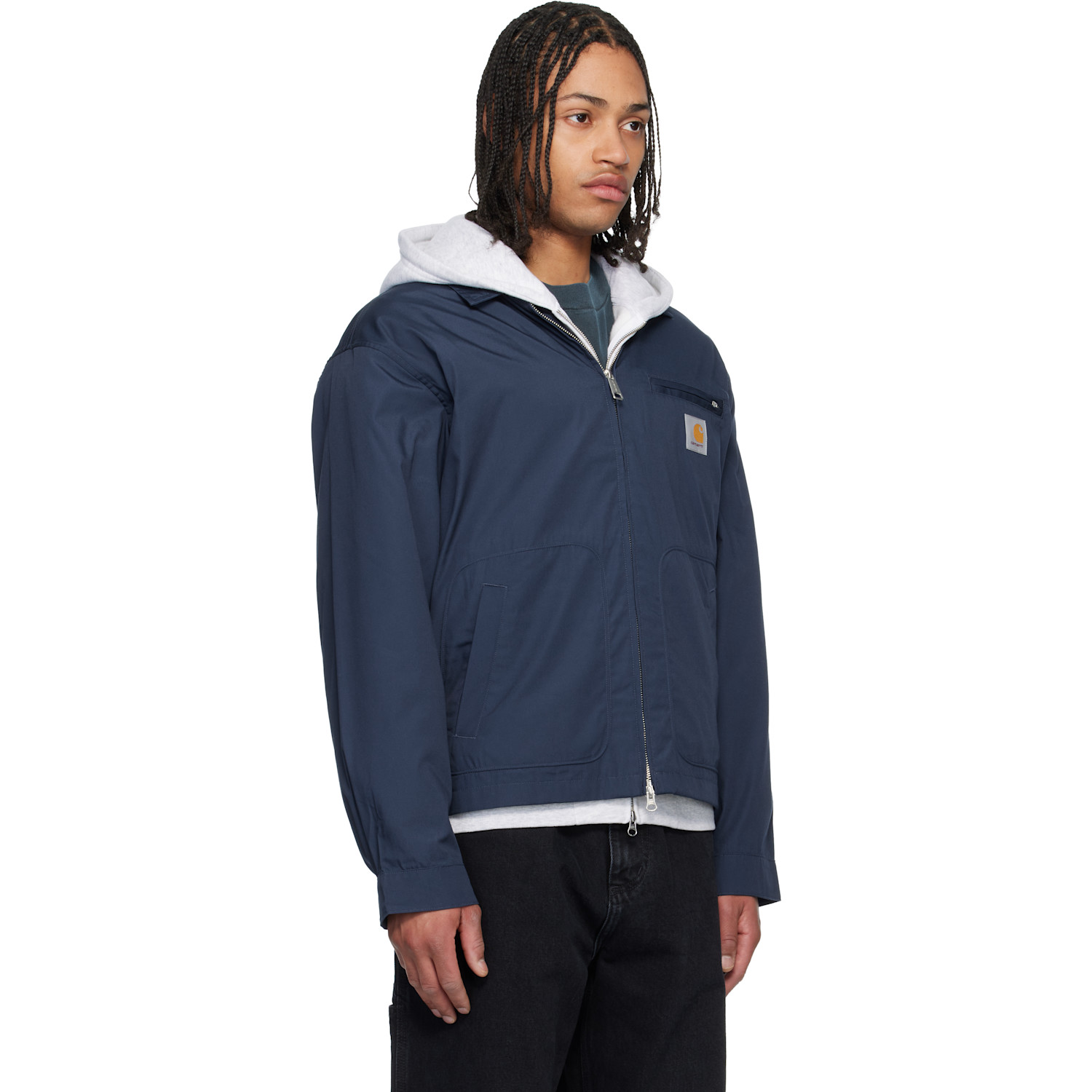  Carhartt Work In Progress Navy Postal Jacket 