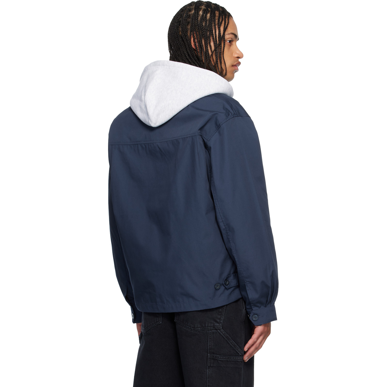  Carhartt Work In Progress Navy Postal Jacket 