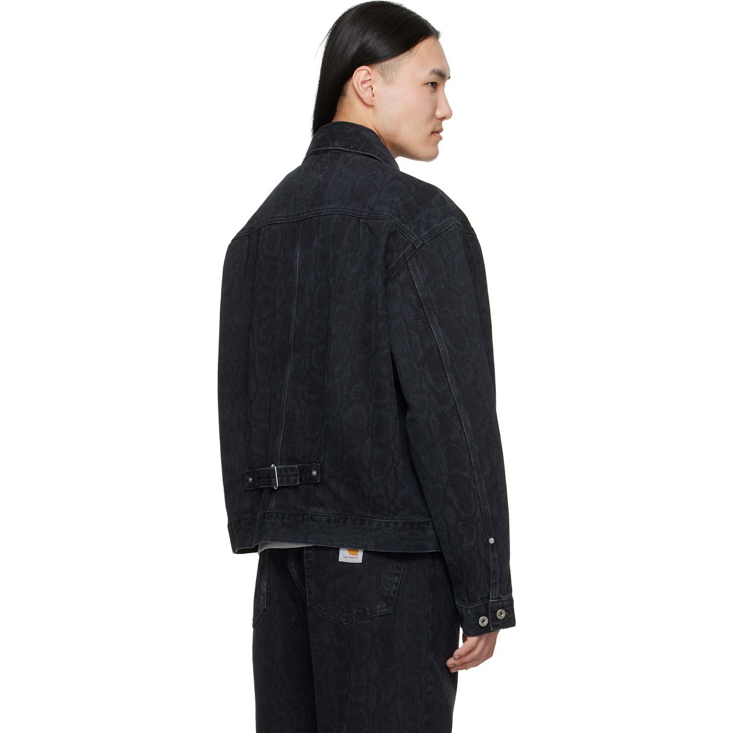  Carhartt Work In Progress Black Belmar Denim Jacket 