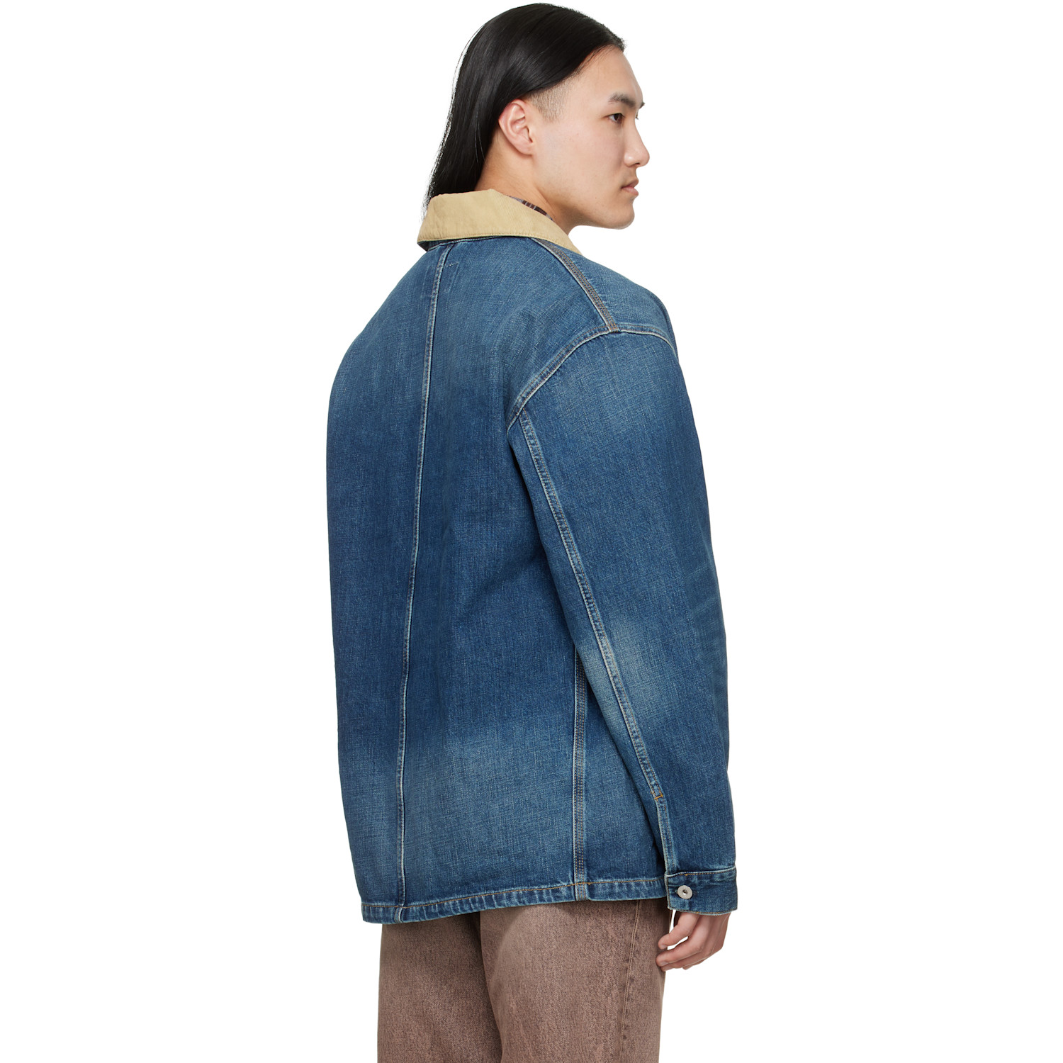  Carhartt Work In Progress Blue Warren Denim Chore Coat 