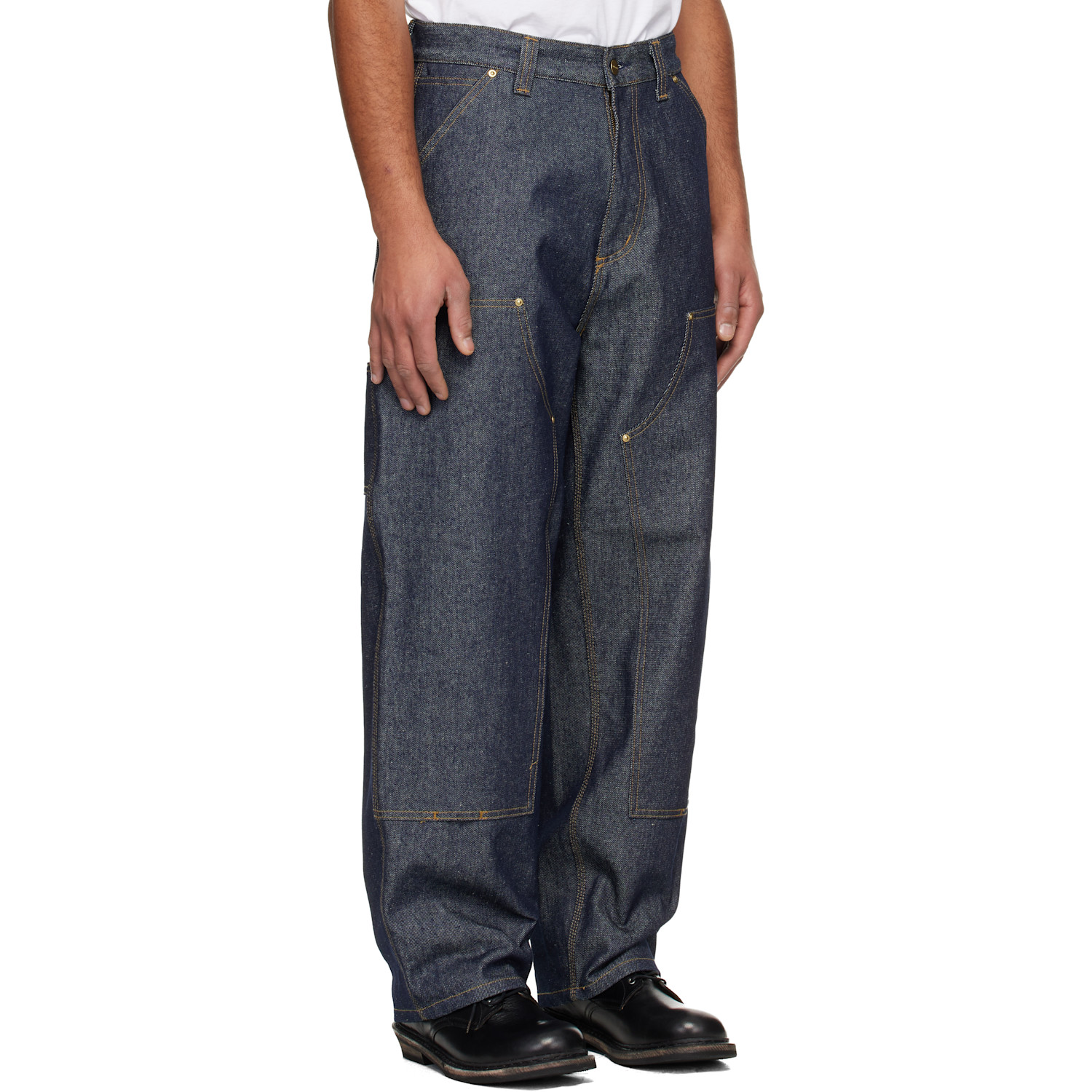  Carhartt Work In Progress Blue Og Double Knee Jeans 