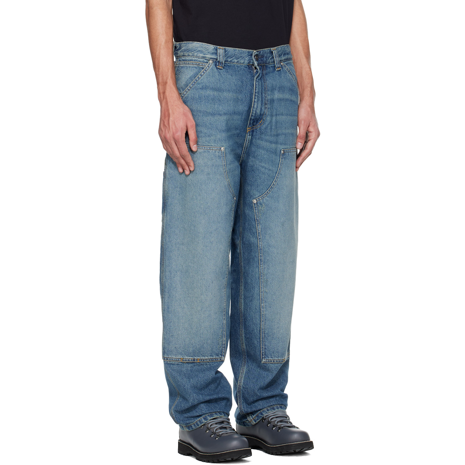  Carhartt Work In Progress Blue Og Double Knee Jeans 