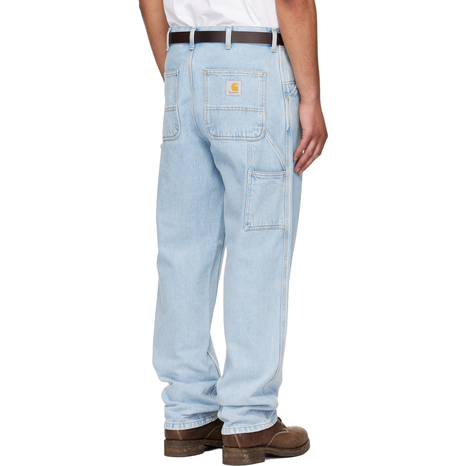  Carhartt Work In Progress Blue Single Knee Jeans 