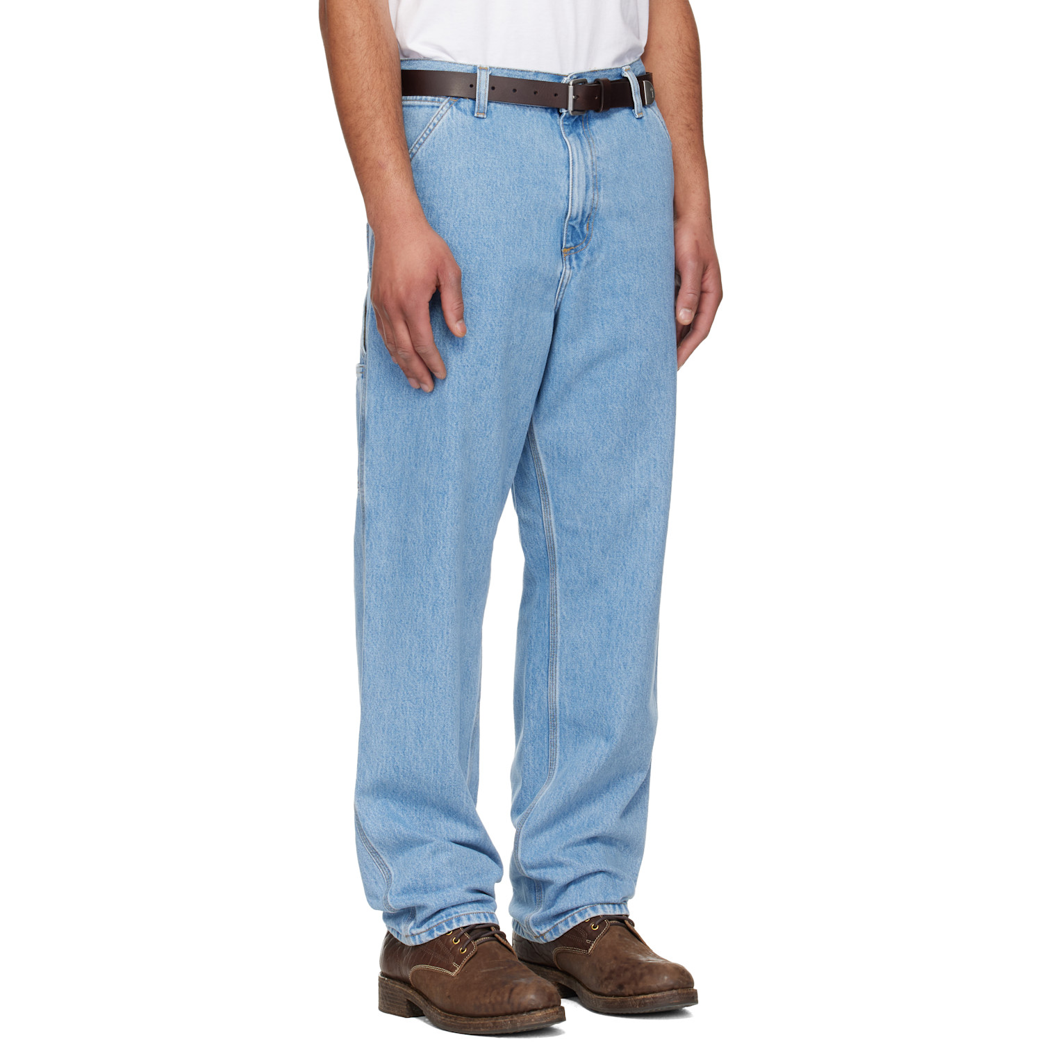  Carhartt Work In Progress Blue Single Knee Jeans 