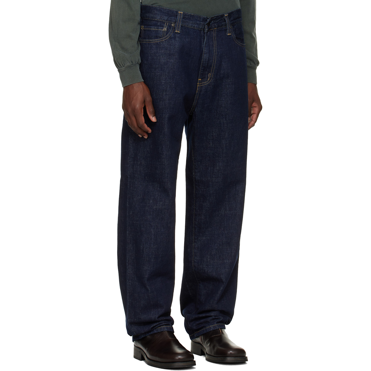  Carhartt Work In Progress Navy Aaron Jeans 
