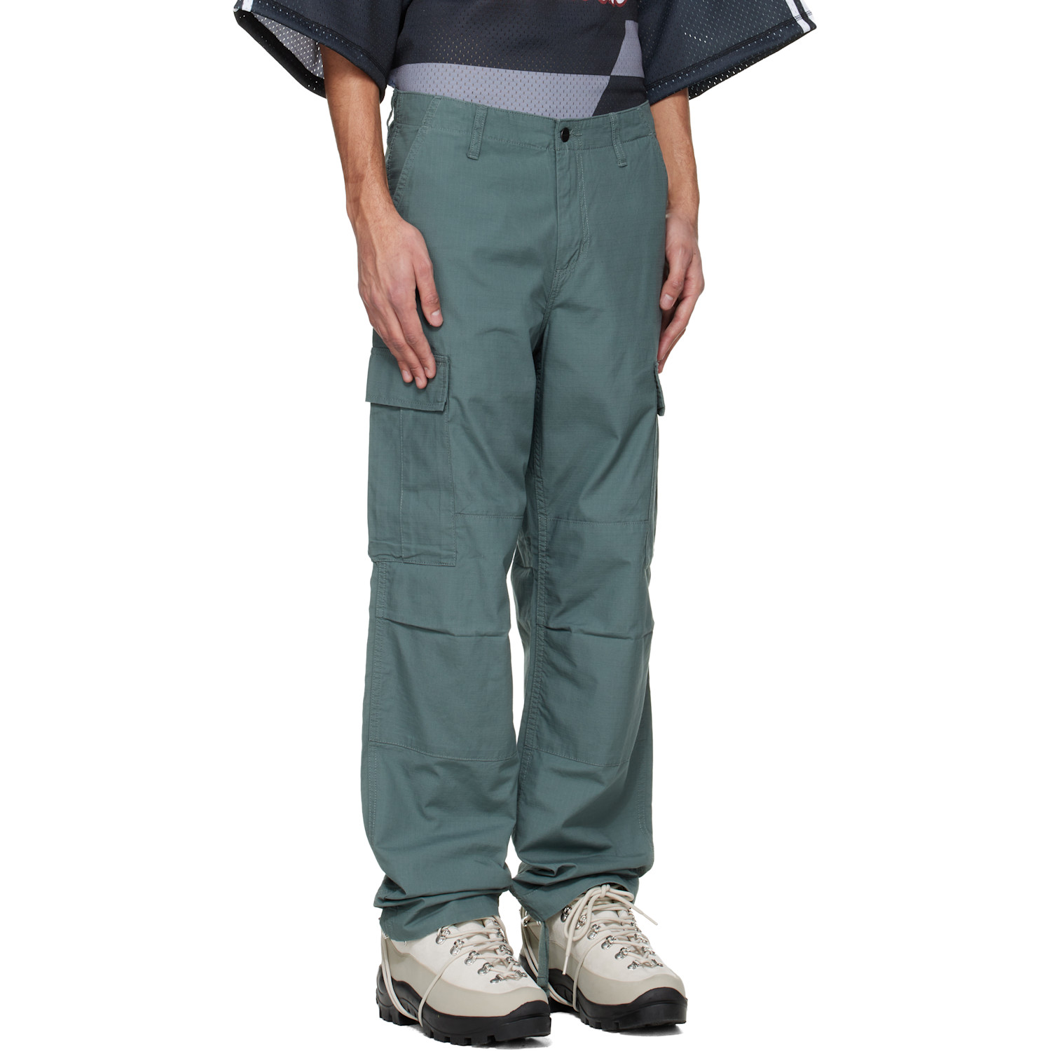  Carhartt Work In Progress Green Regular Cargo Pants 
