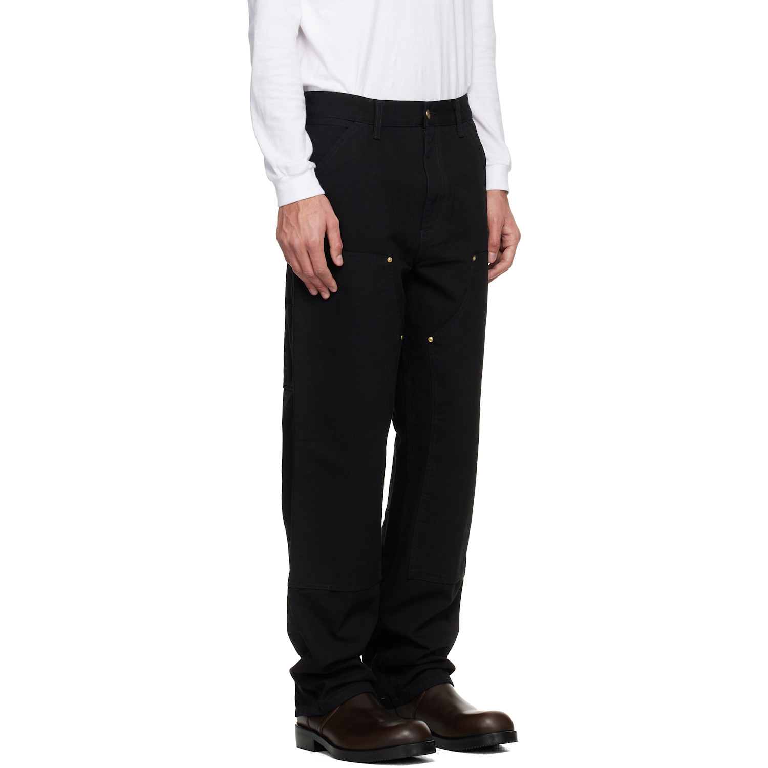  Carhartt Work In Progress Black Double Knee Trousers 