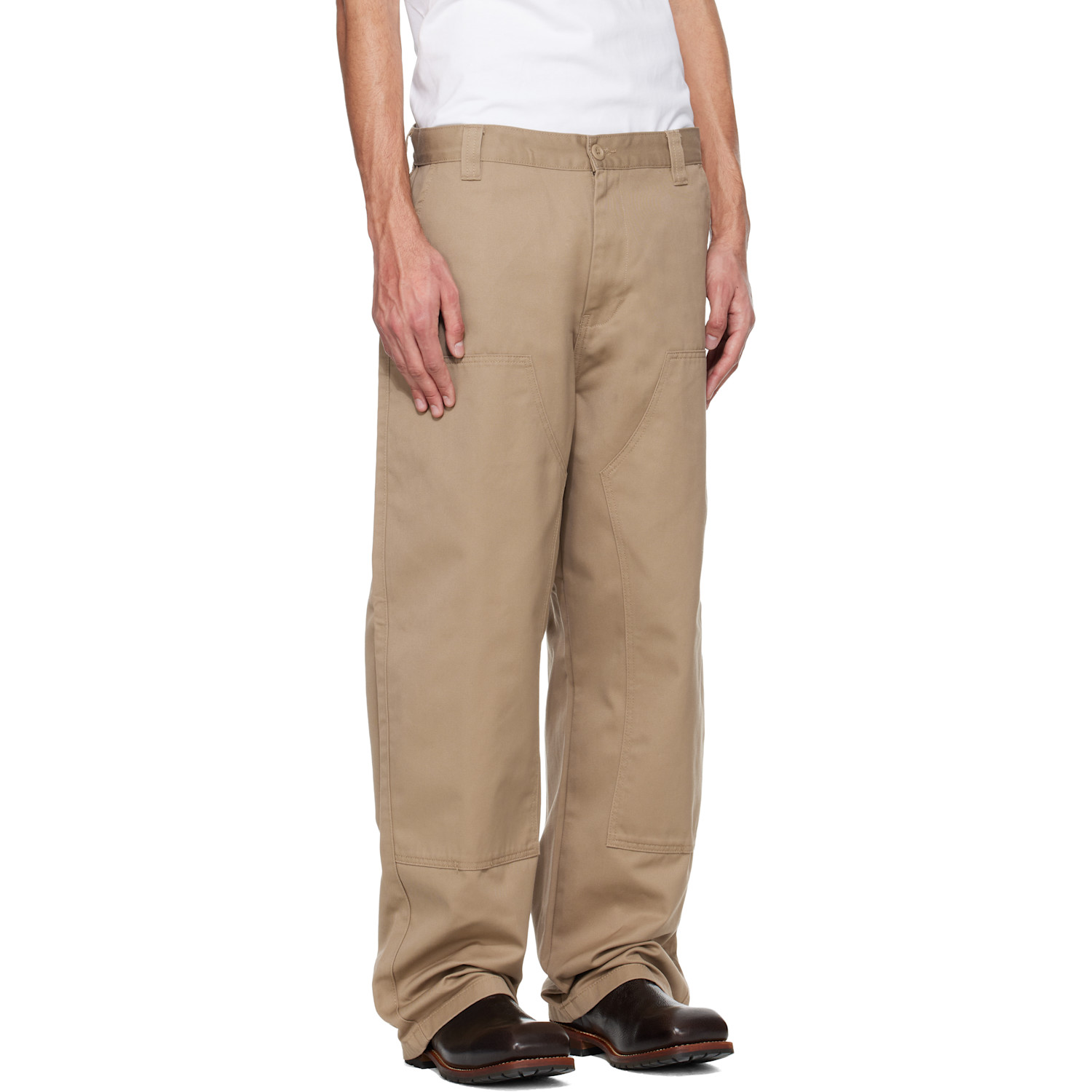  Carhartt Work In Progress Tan Brady Double Knee Chino Trousers 