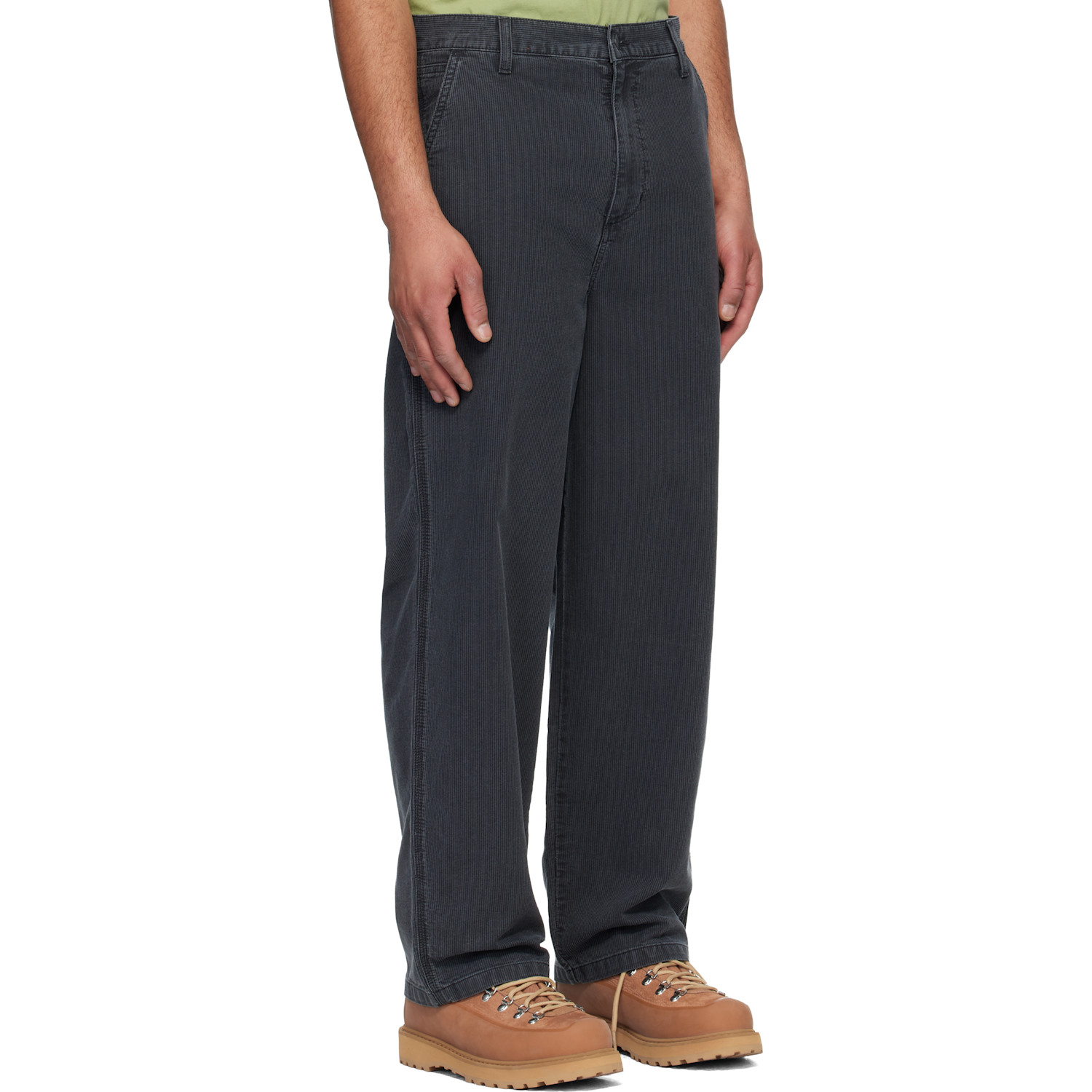  Carhartt Work In Progress Black Parrish Corduroy Trousers 