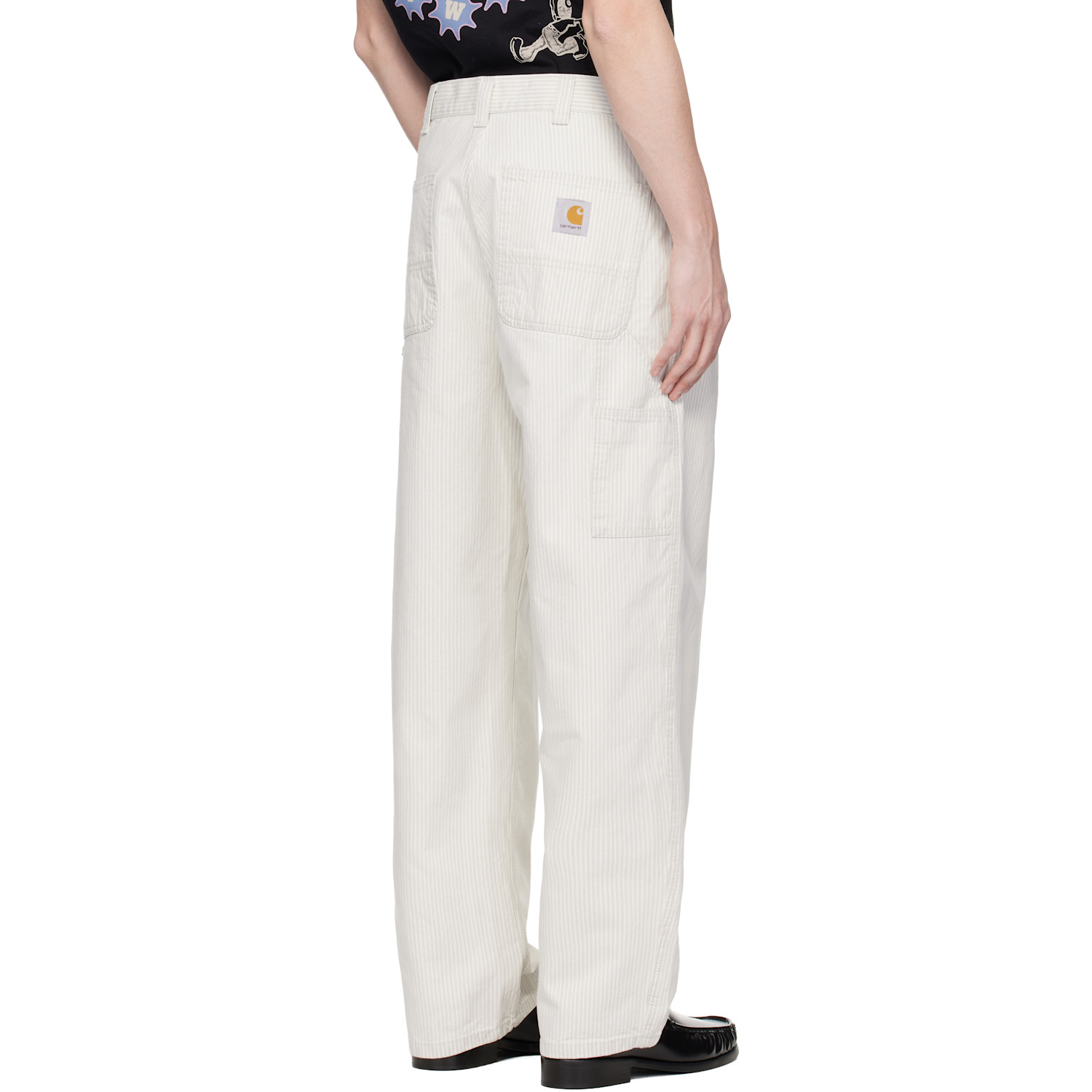  Carhartt Work In Progress Off-white Mercer Stripe Single Knee Trousers 