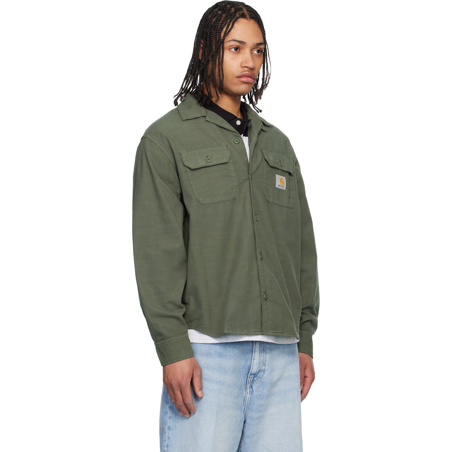  Carhartt Work In Progress Green Kelsey Shirt 