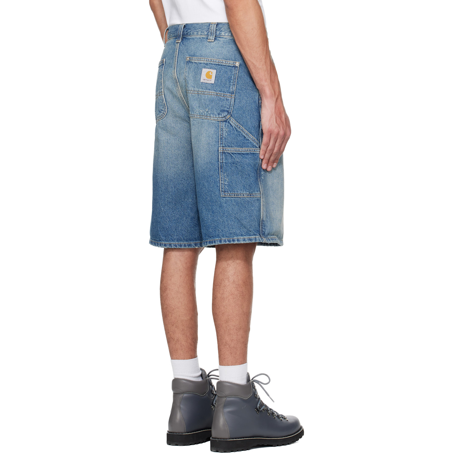  Carhartt Work In Progress Blue Og Aden Double Knee Denim Shorts 
