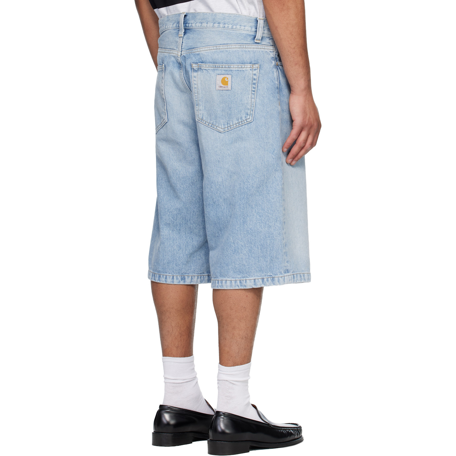  Carhartt Work In Progress Blue Langdon Denim Shorts 