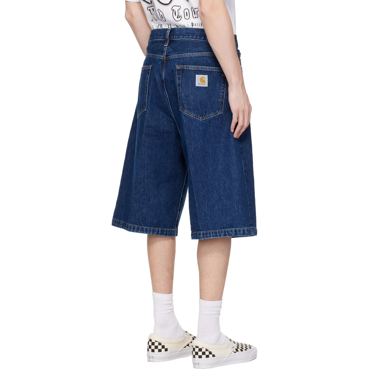  Carhartt Work In Progress Blue Langdon Denim Shorts 