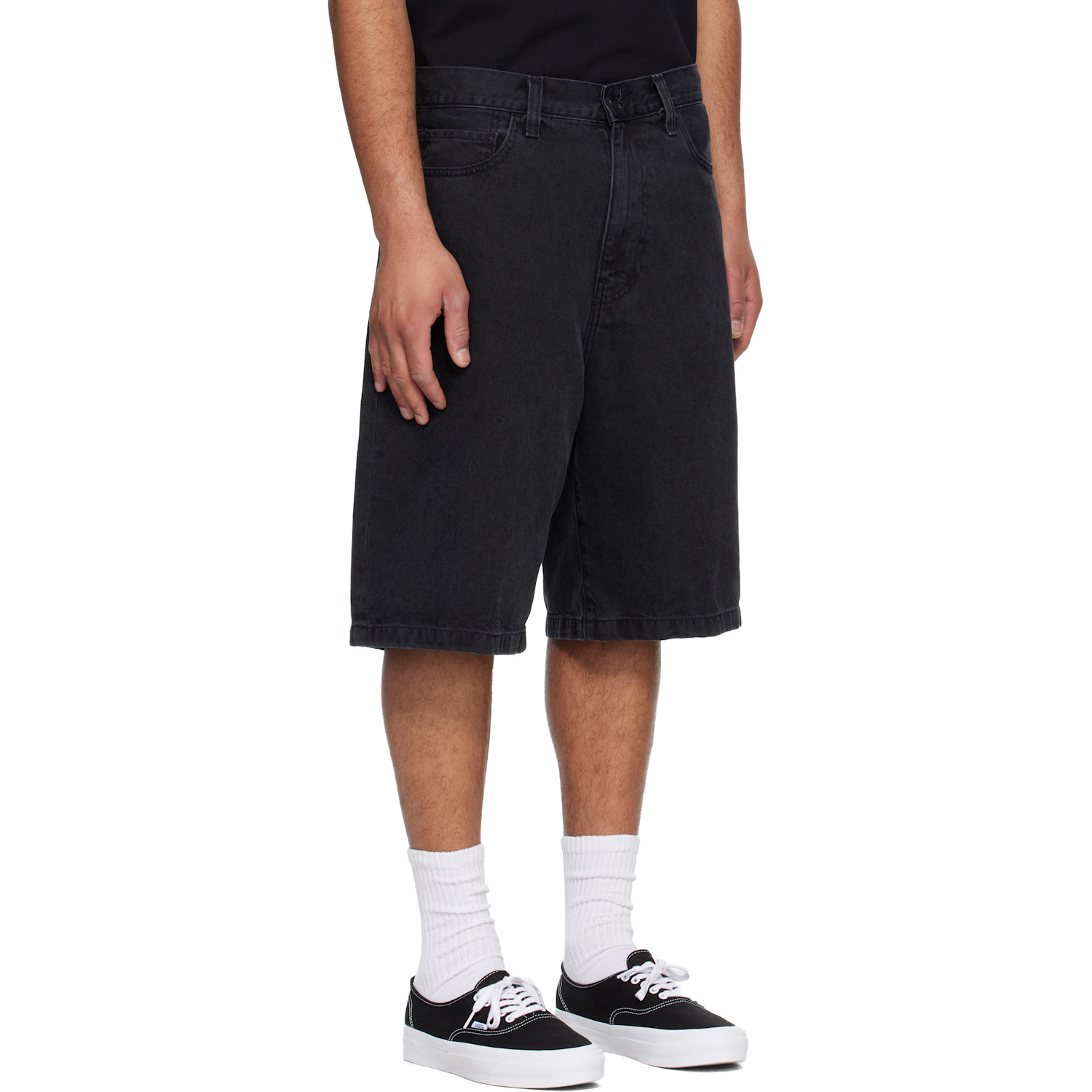  Carhartt Work In Progress Black Landon Denim Shorts 