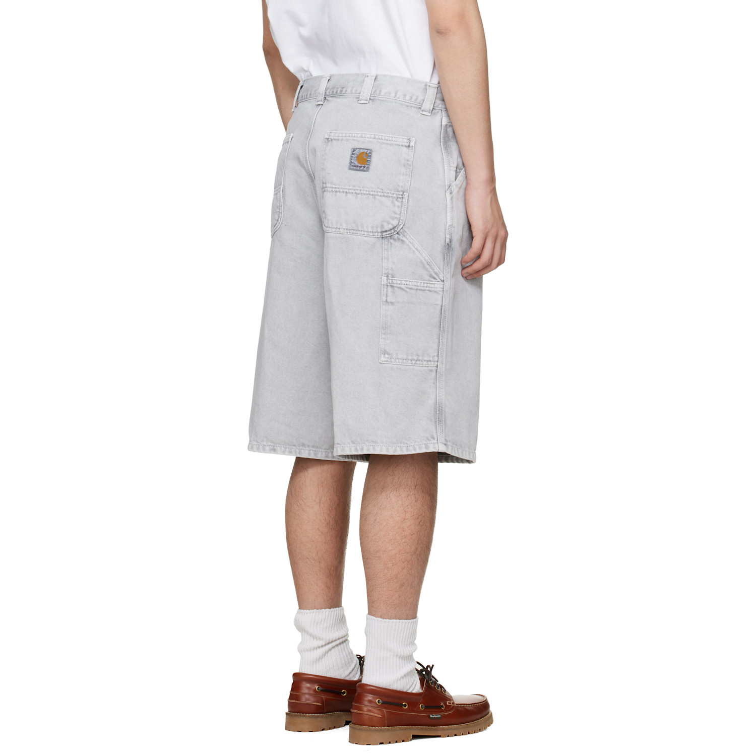  Carhartt Work In Progress Gray Og Single Knee Denim Shorts 