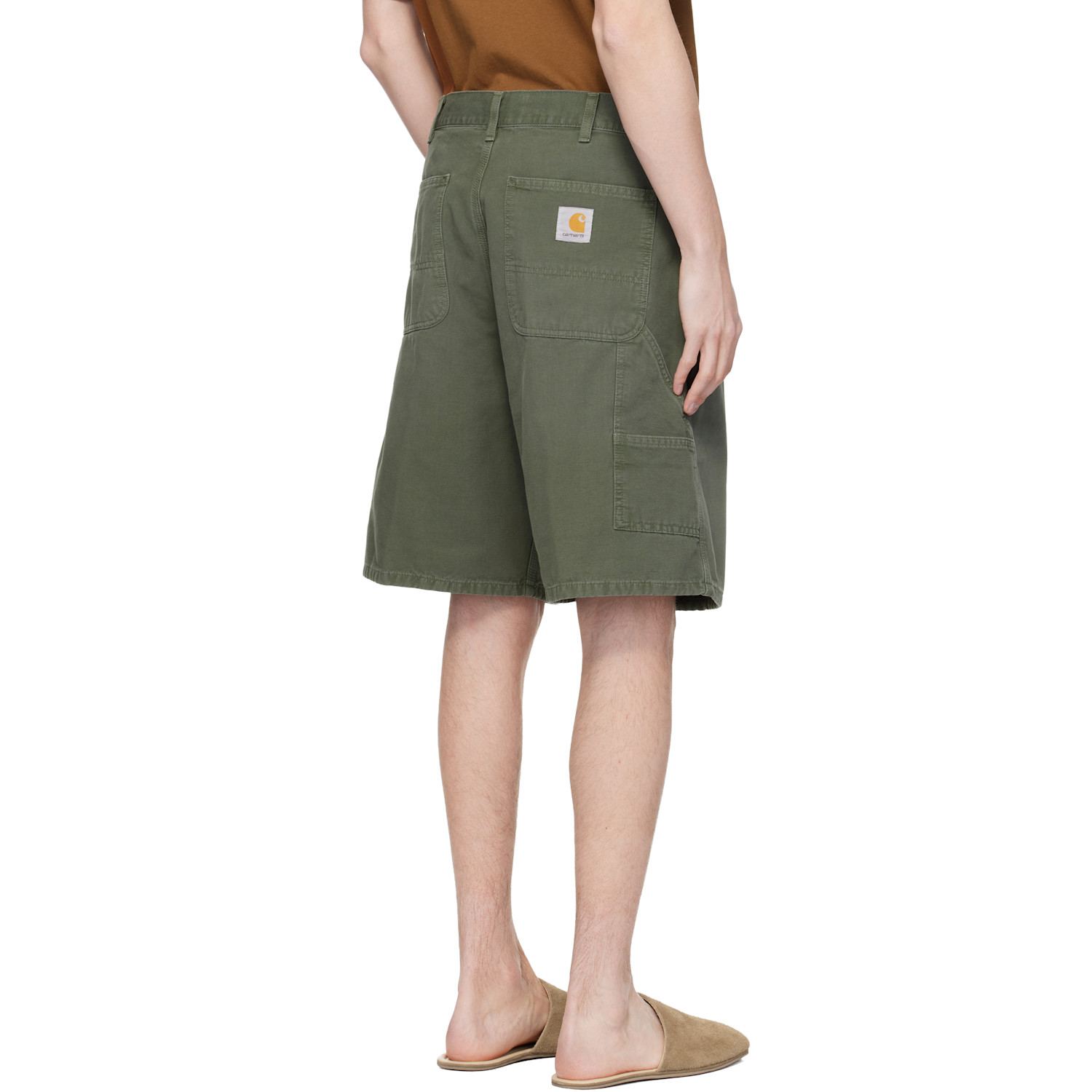  Carhartt Work In Progress Green Double Knee Shorts 