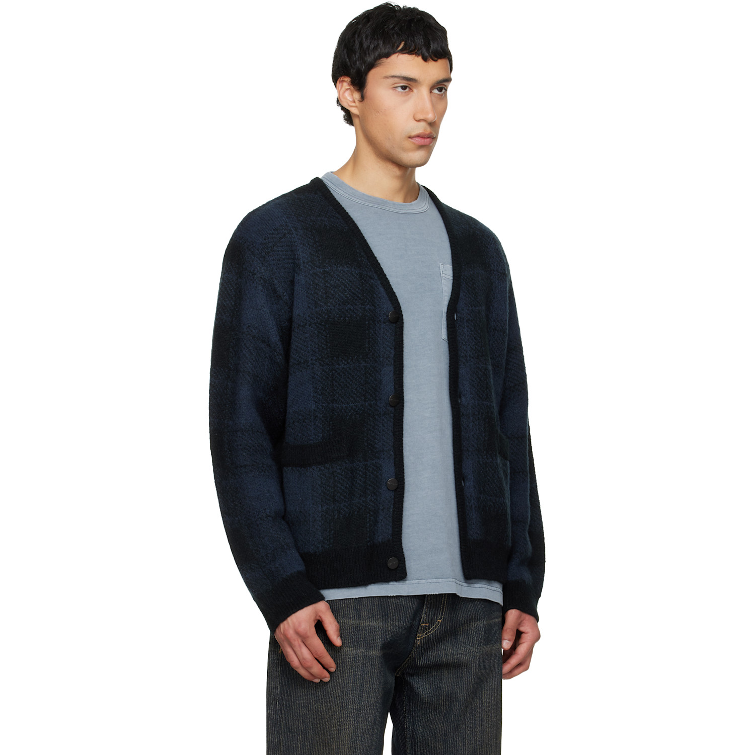  Carhartt Work In Progress Navy Everson Cardigan 