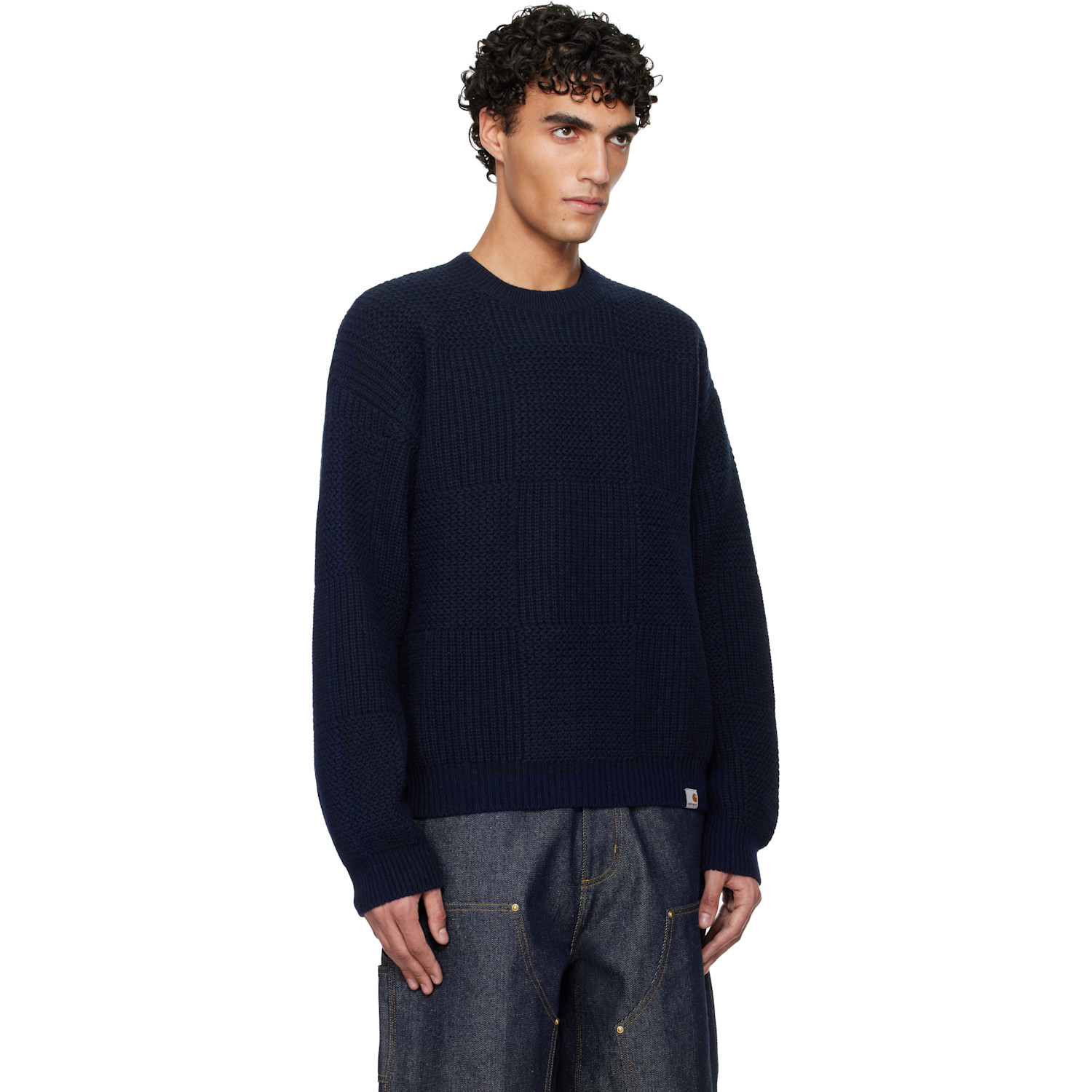  Carhartt Work In Progress Navy Bishop Sweater 