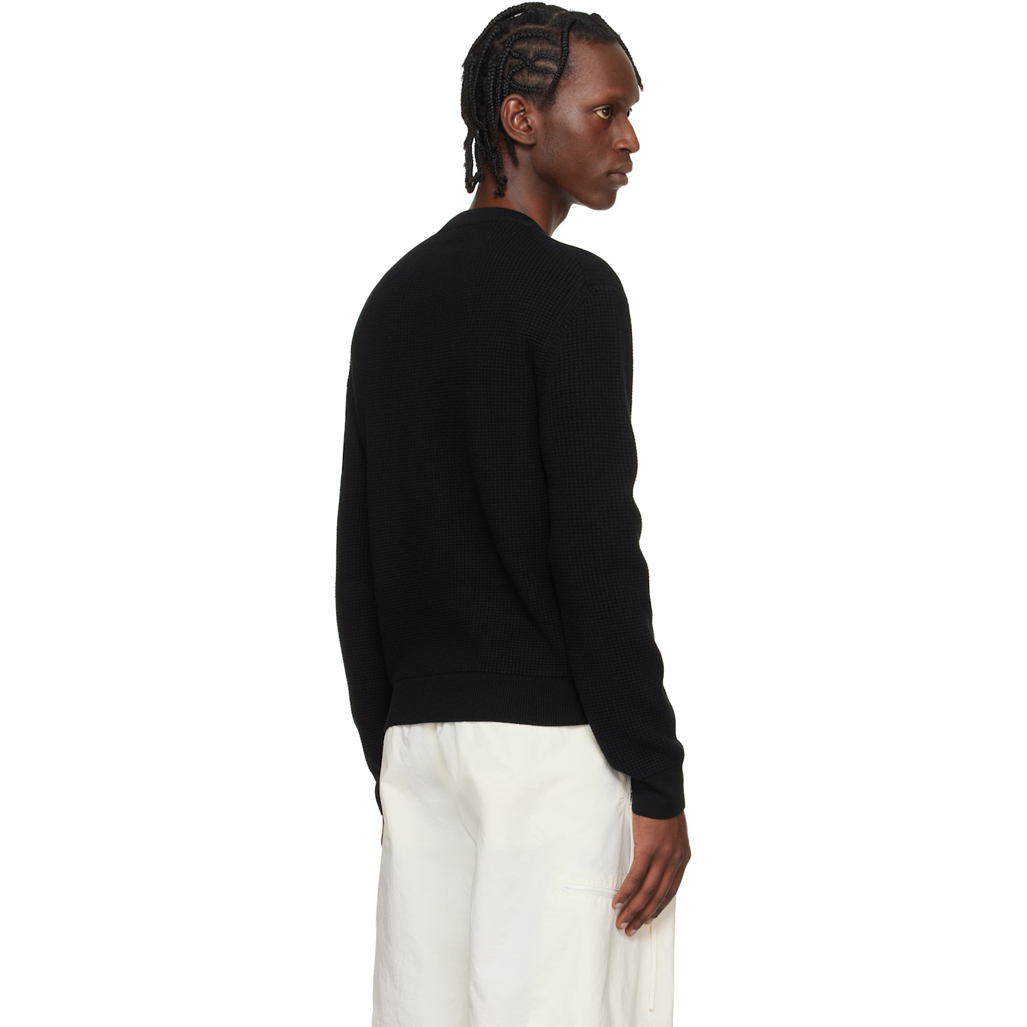  Moncler Black Matt Crewneck Sweater 