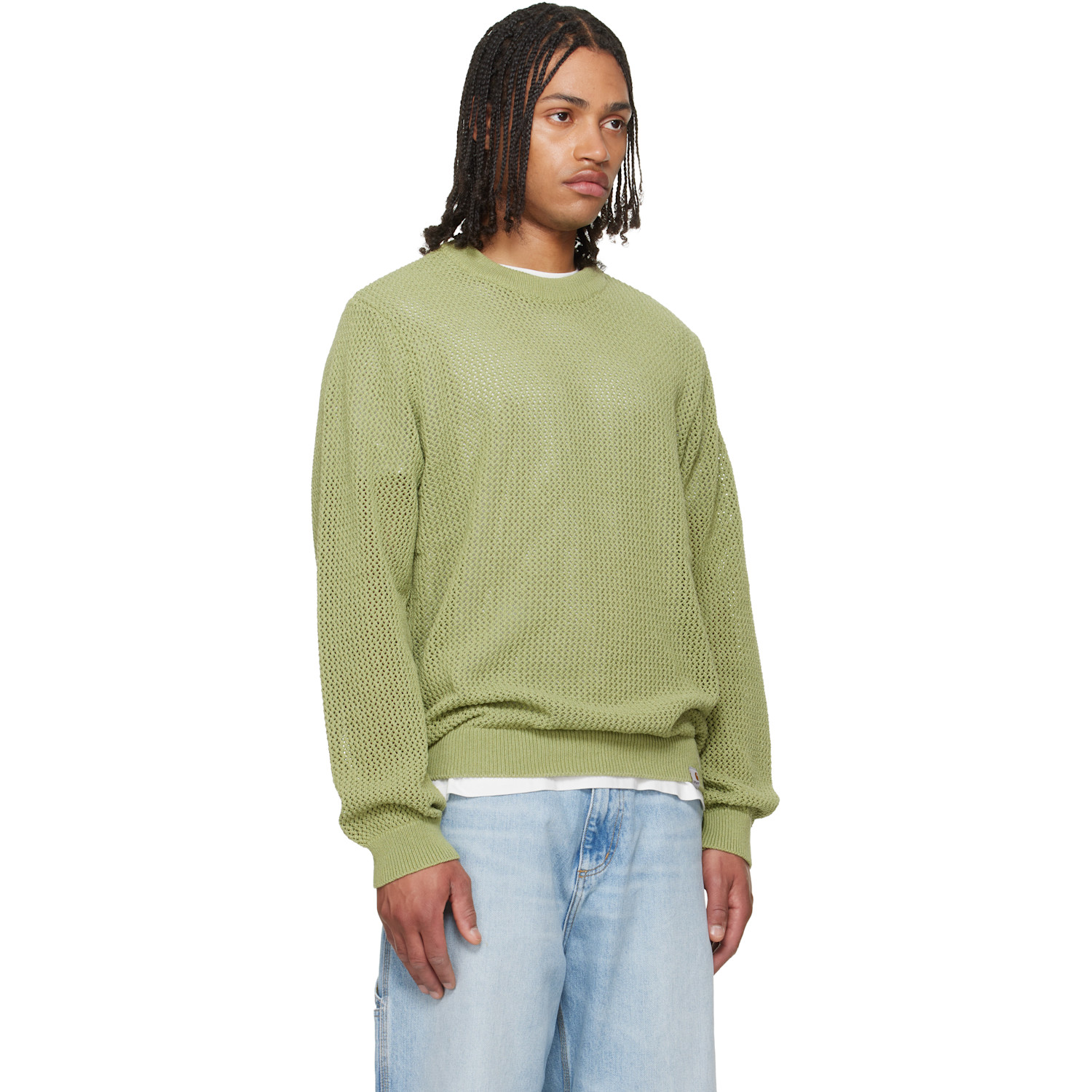  Carhartt Work In Progress Green Stockton Sweater 