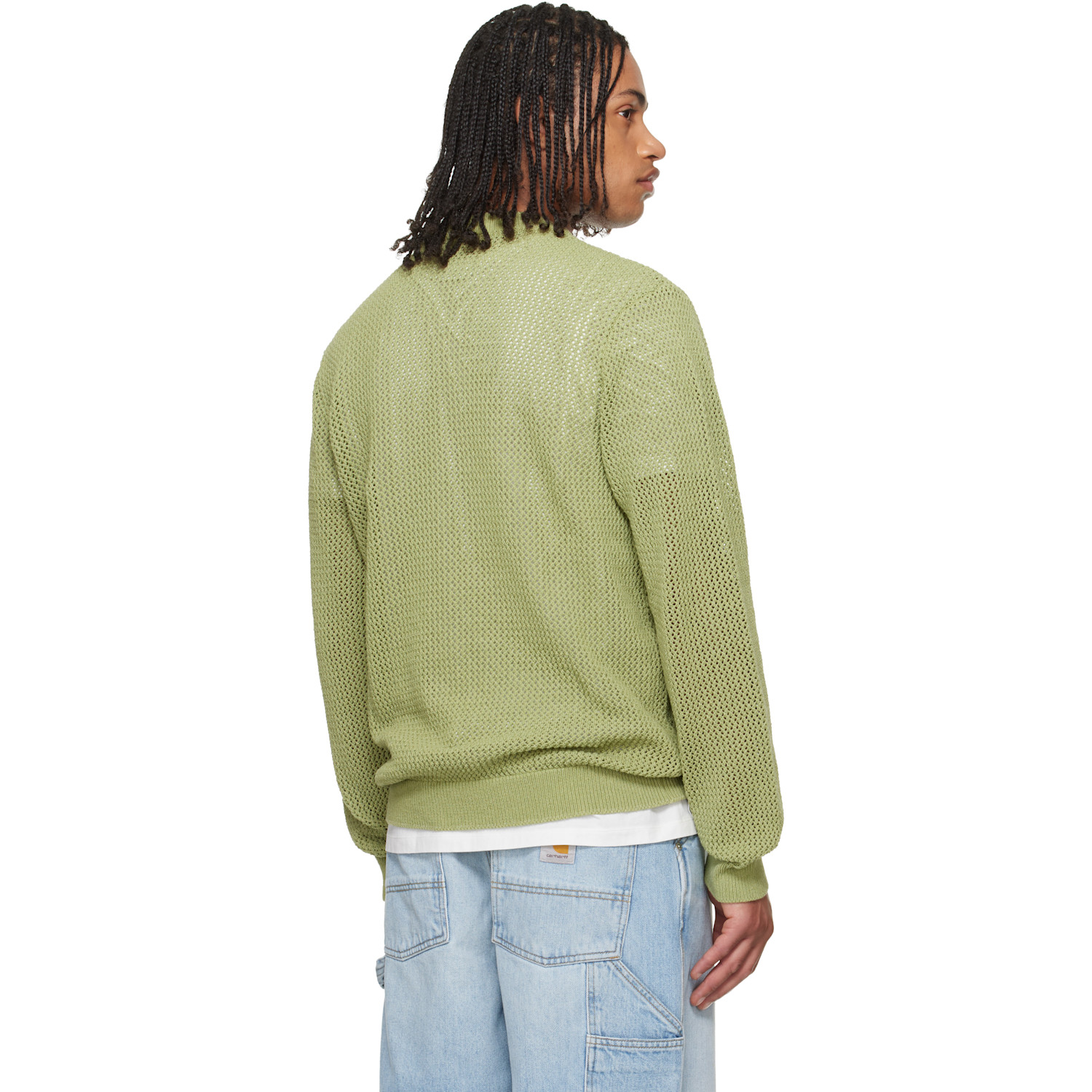  Carhartt Work In Progress Green Stockton Sweater 