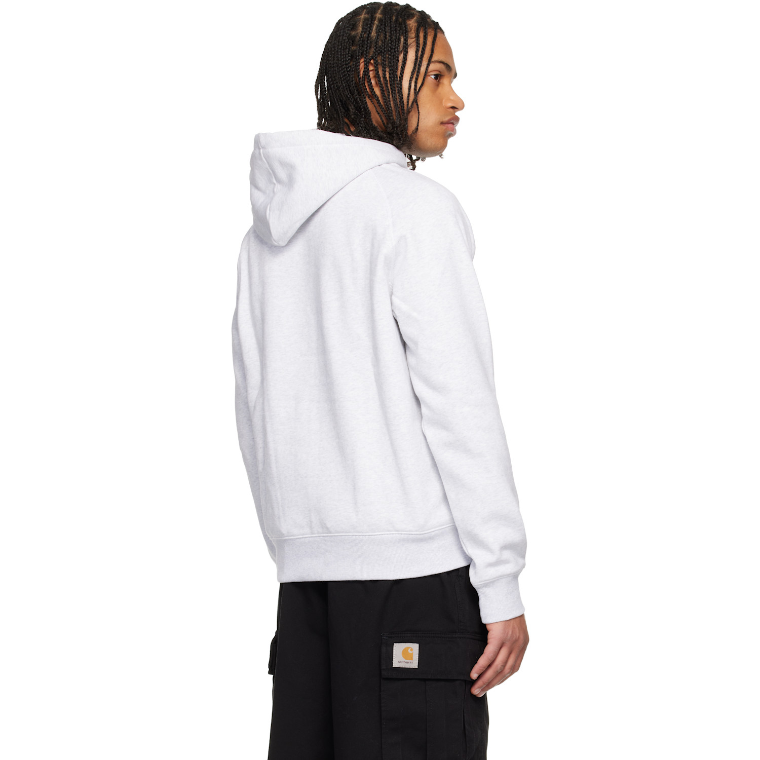  Carhartt Work In Progress Gray Chase Hoodie 