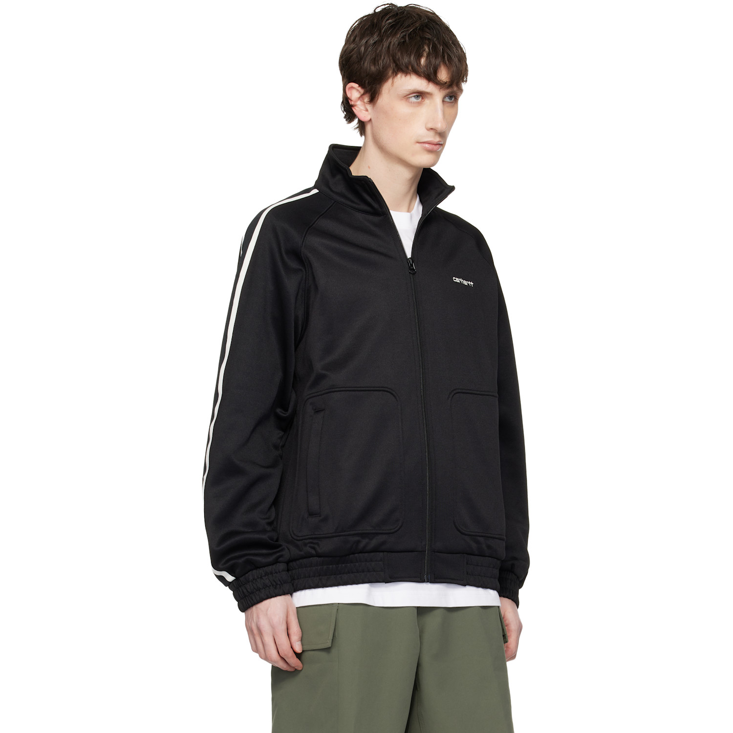  Carhartt Work In Progress Black Bolar Sweat Track Jacket 