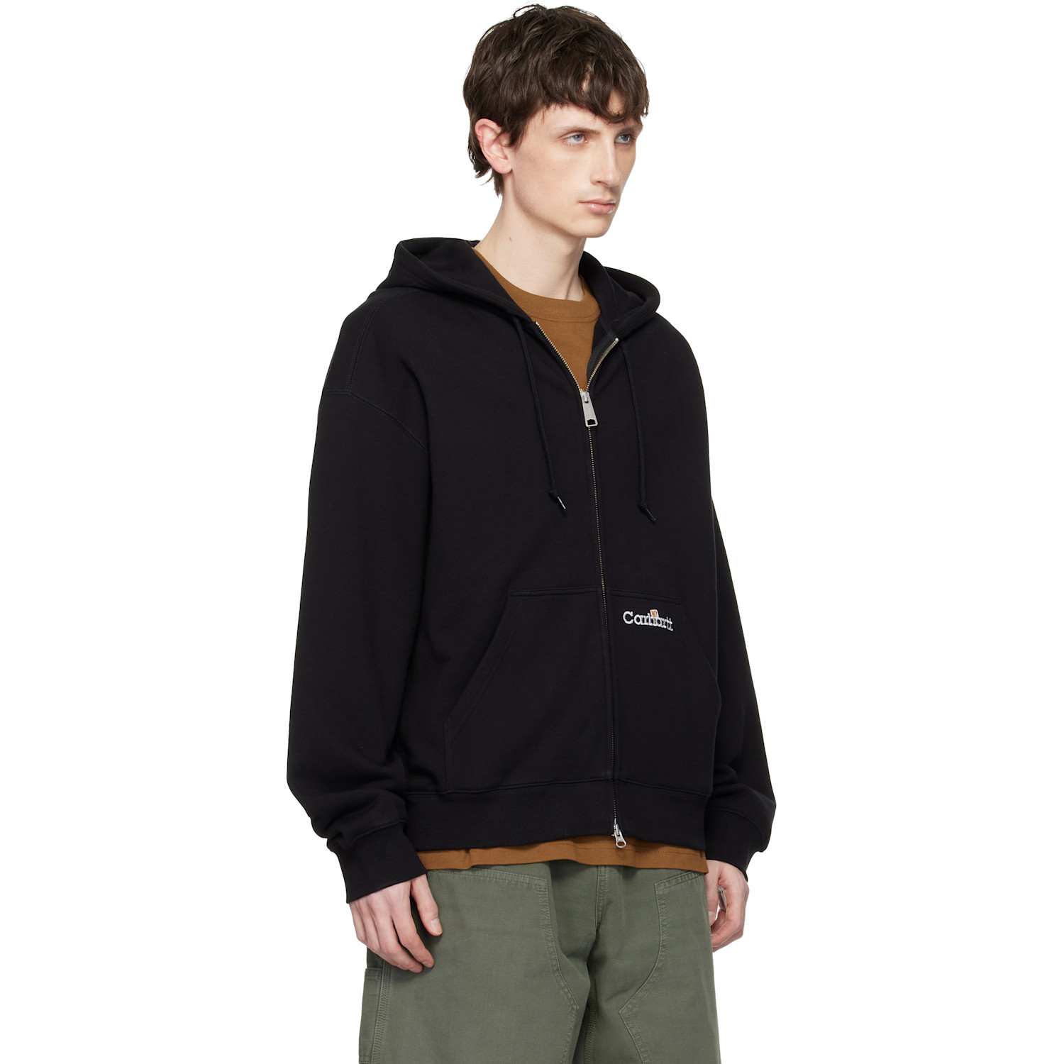  Carhartt Work In Progress Black Wip Label Sweat Hoodie 