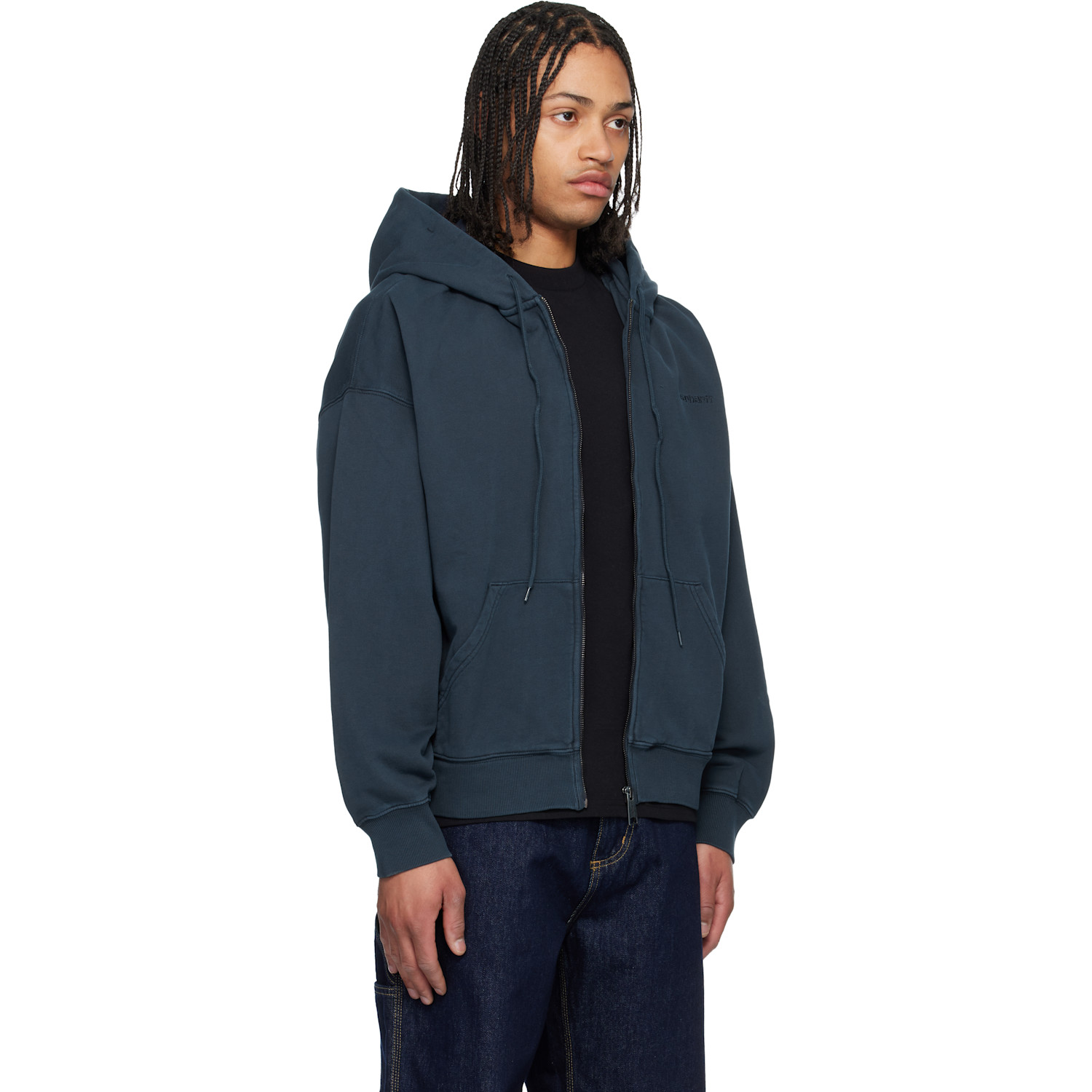  Carhartt Work In Progress Navy Benton Hoodie 