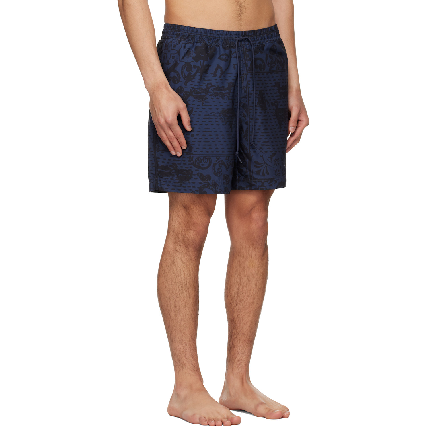  Carhartt Work In Progress Navy Slater Swim Shorts 