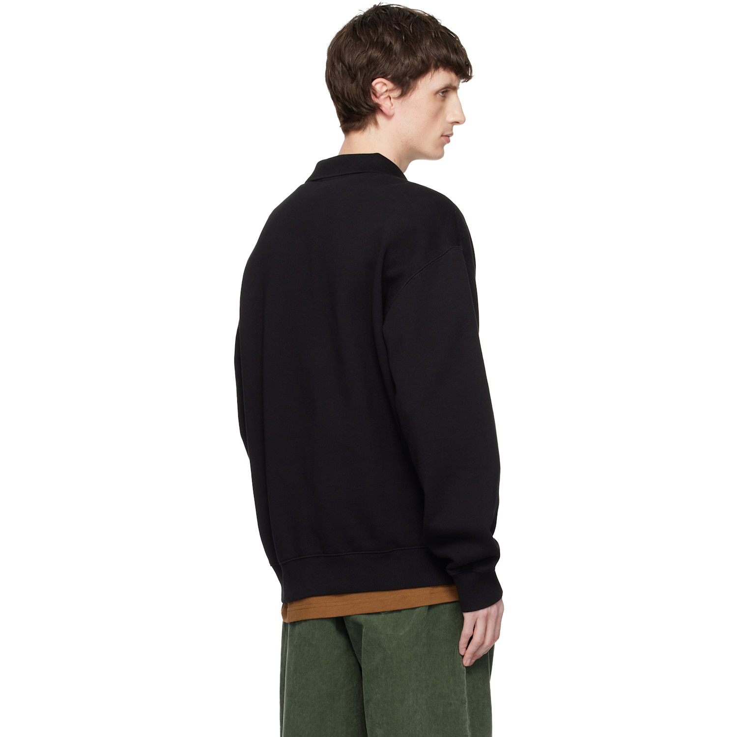  Carhartt Work In Progress Black Wip Label Sweatshirt Polo 