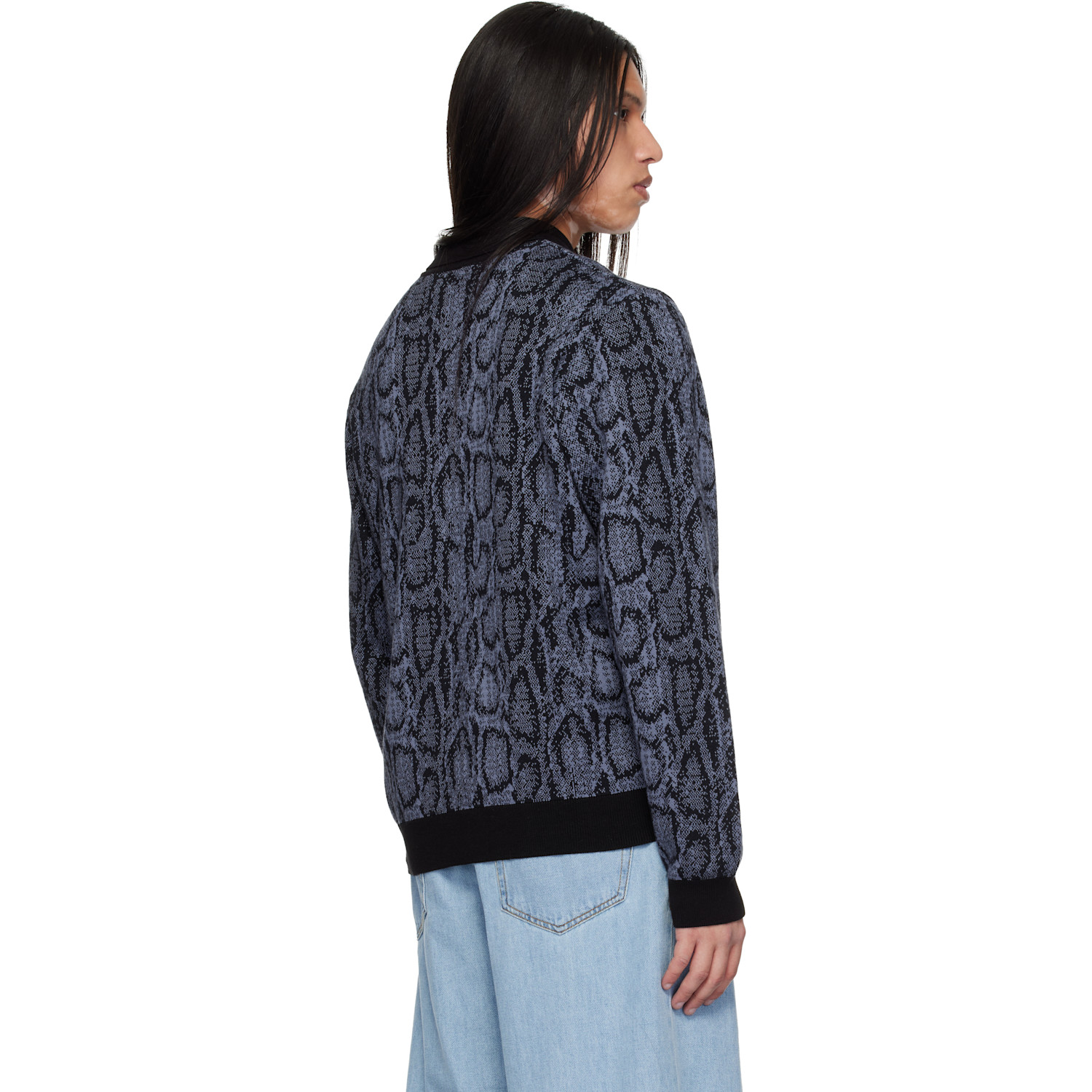  Carhartt Work In Progress Blue & Black Snake Polo 