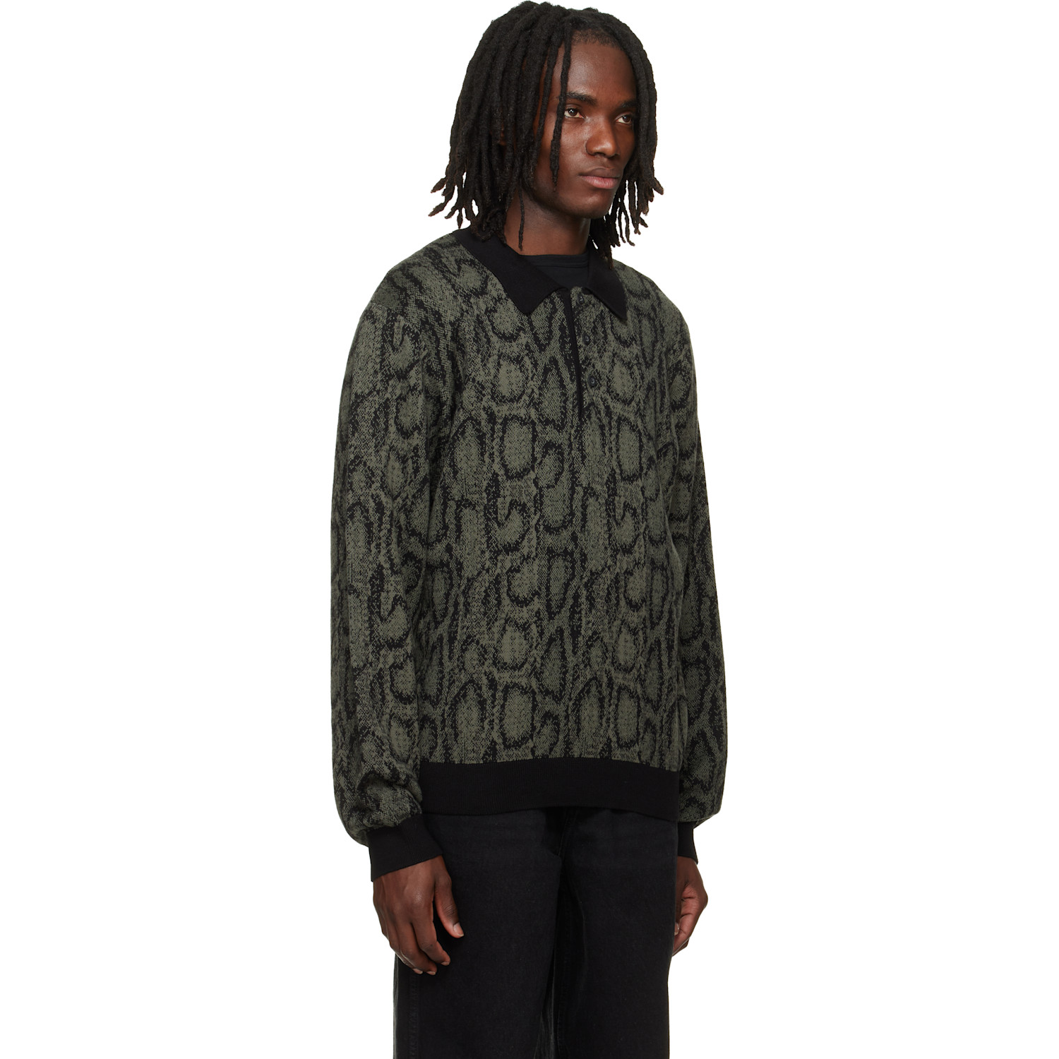  Carhartt Work In Progress Gray & Black Snake Polo 