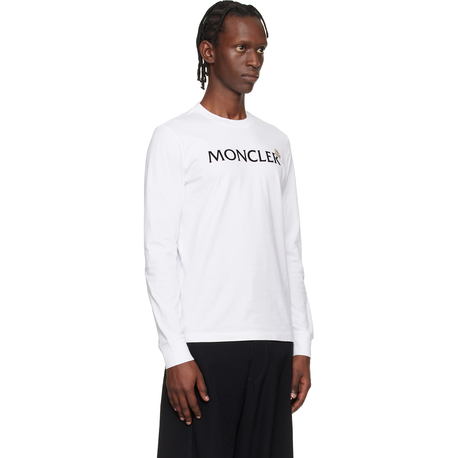  Moncler White Logo Cotton Sweatshirt 