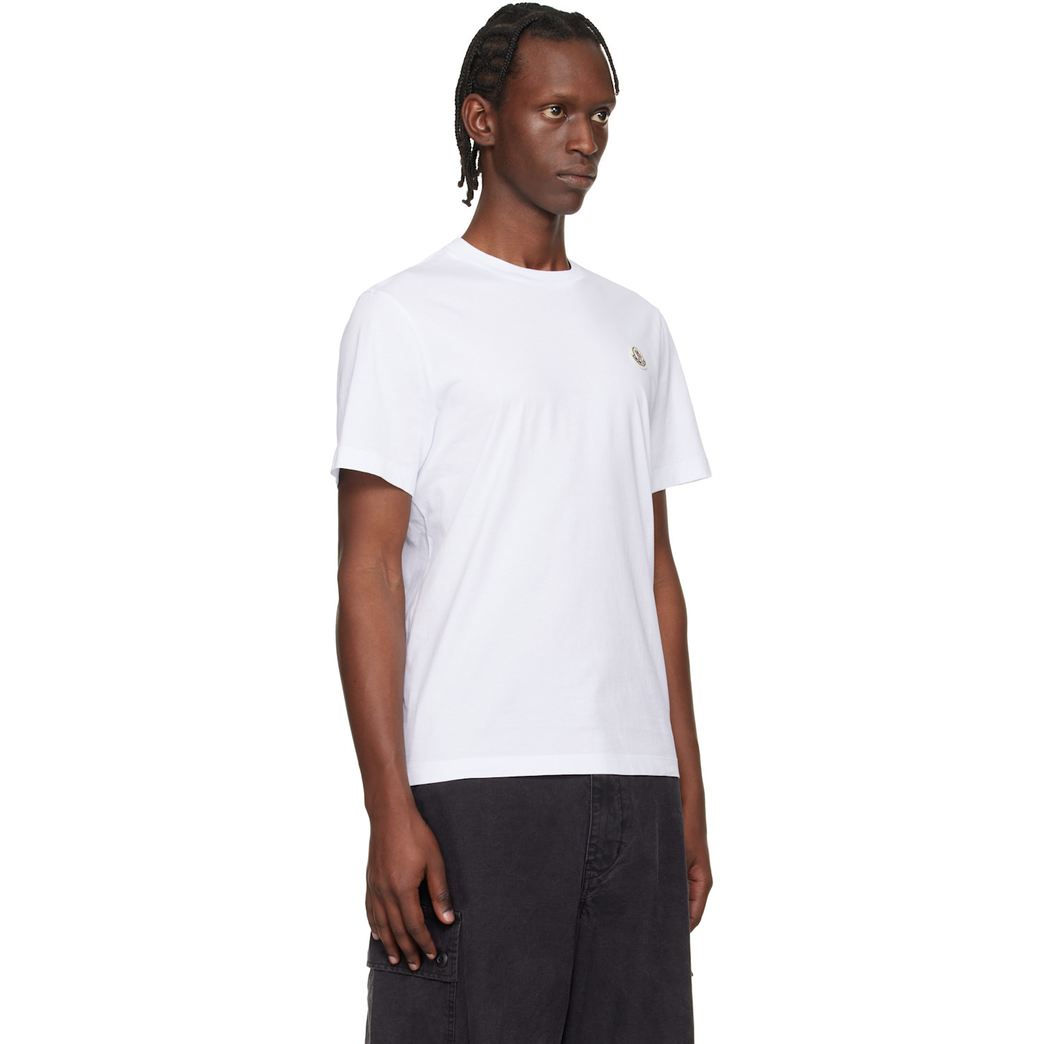  Moncler Three-pack White Logo Patch Cotton T-shirts 