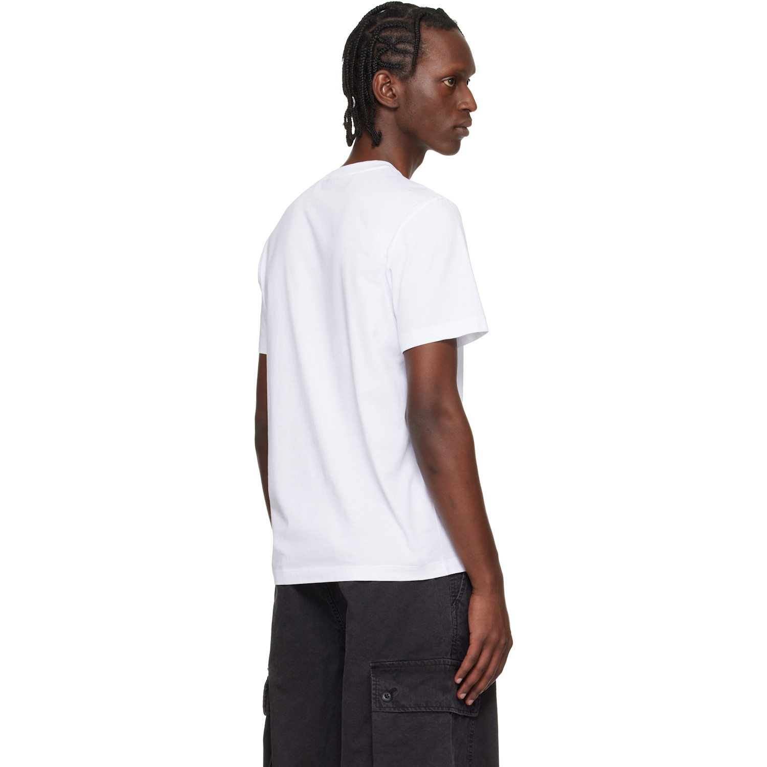  Moncler Three-pack White Logo Patch Cotton T-shirts 
