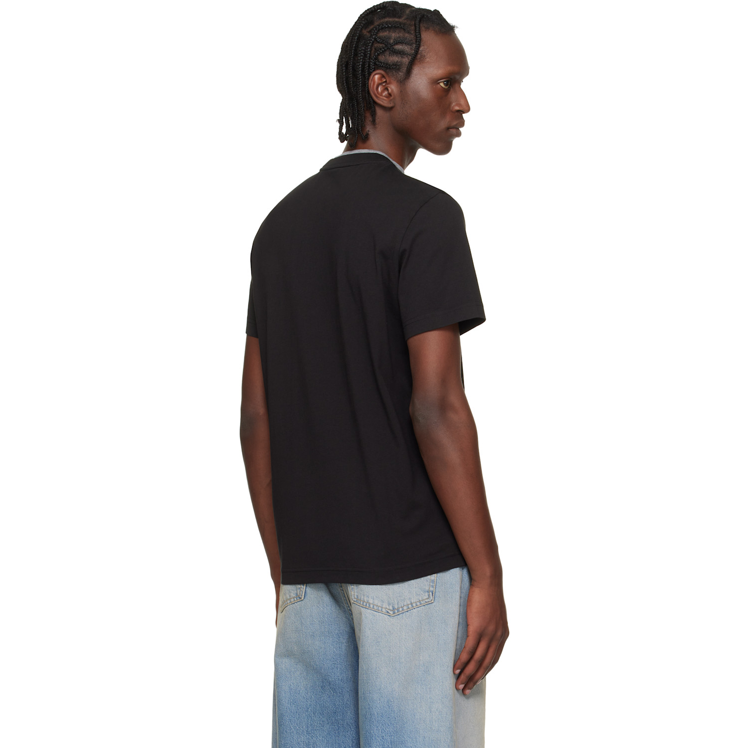  Moncler Black Embroidered Logo Cotton T-shirt 