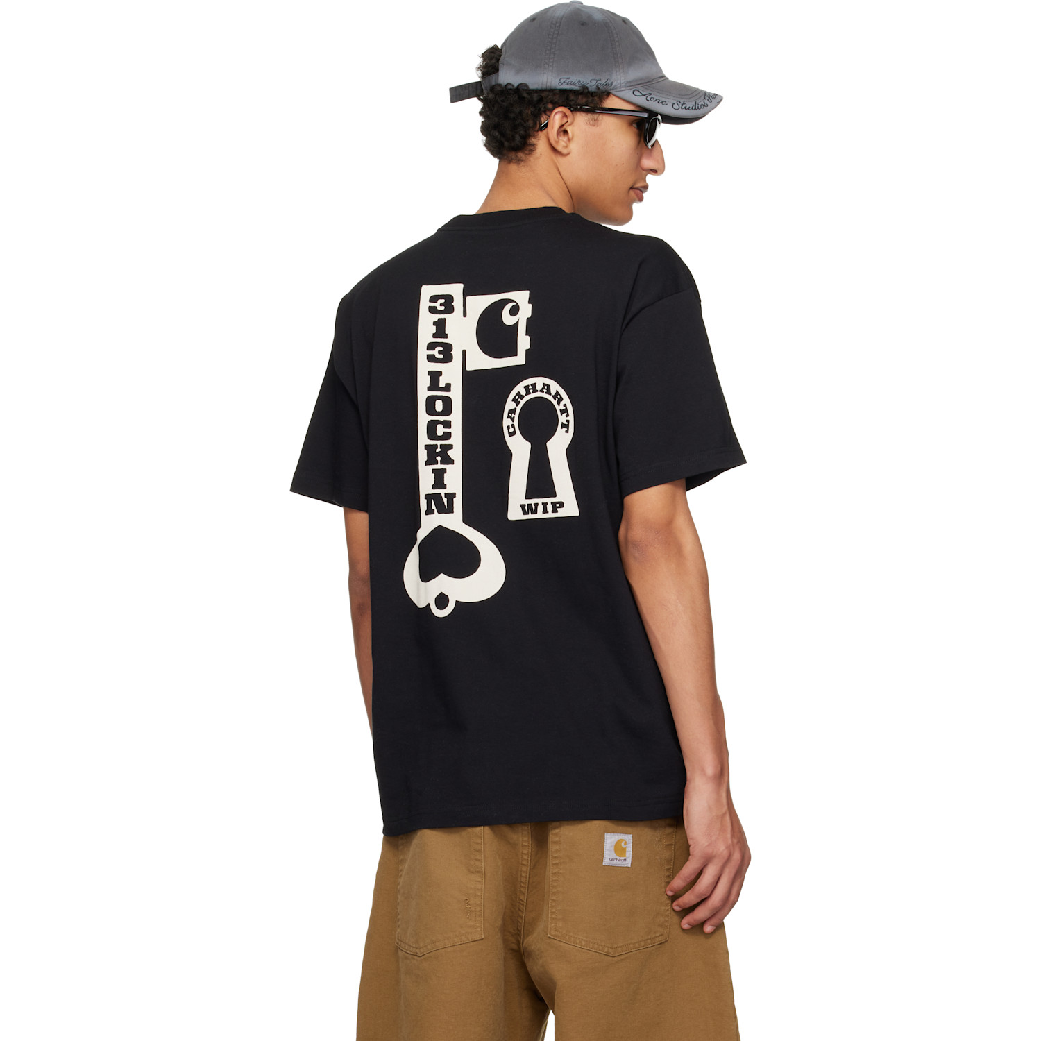 Carhartt Work In Progress Black S/s Locked T-shirt 