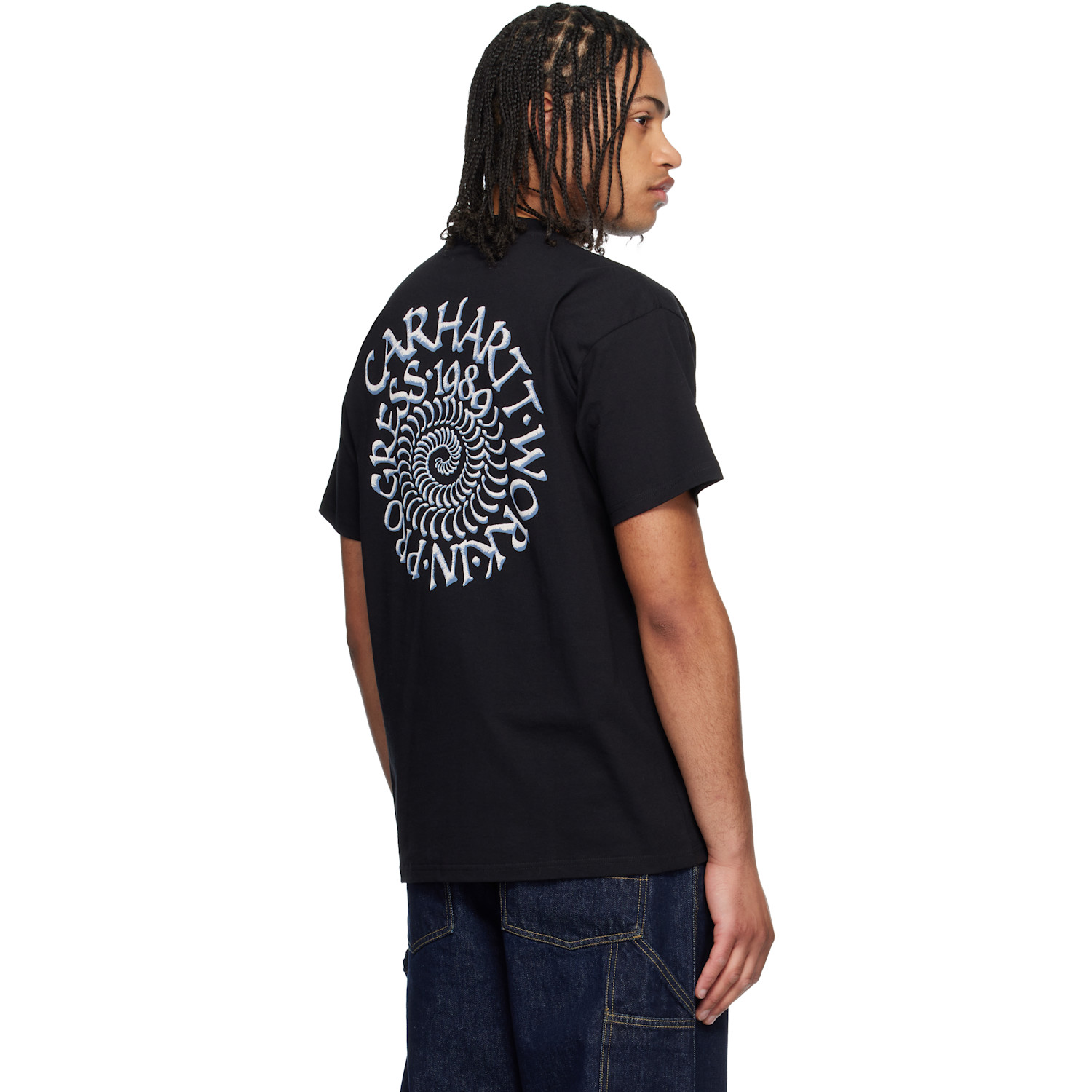  Carhartt Work In Progress Black Spirals T-shirt 
