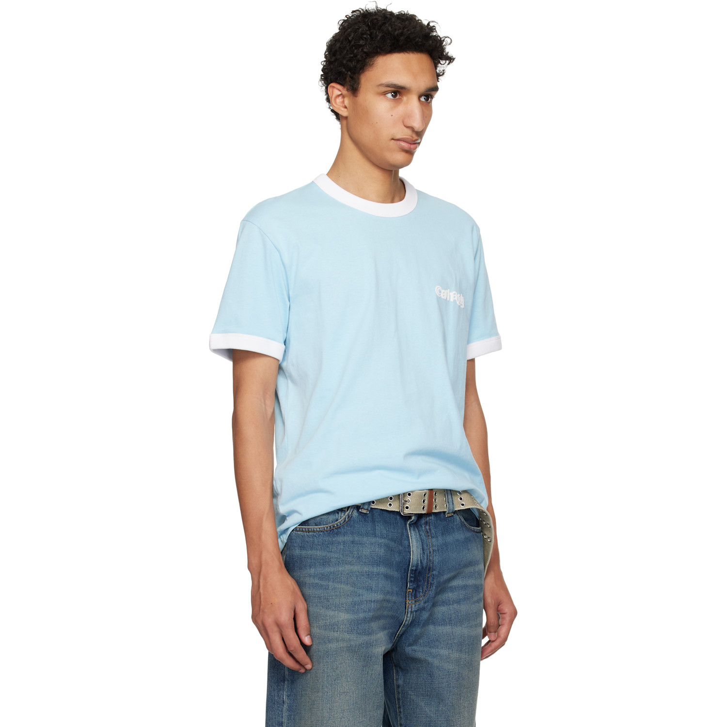  Carhartt Work In Progress Blue S/s Lp Ringer T-shirt 