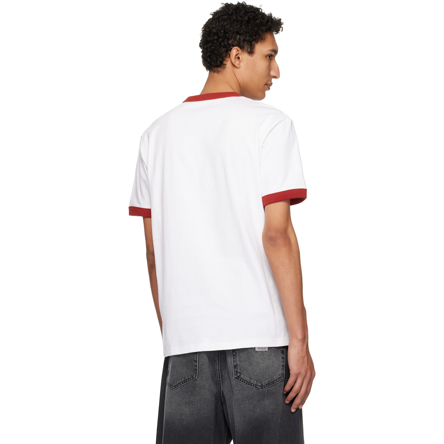  Carhartt Work In Progress White S/s Lp Ringer T-shirt 