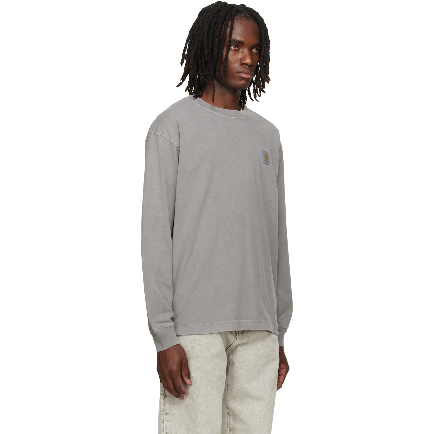  Carhartt Work In Progress Gray Long Sleeve Nelson T-shirt 