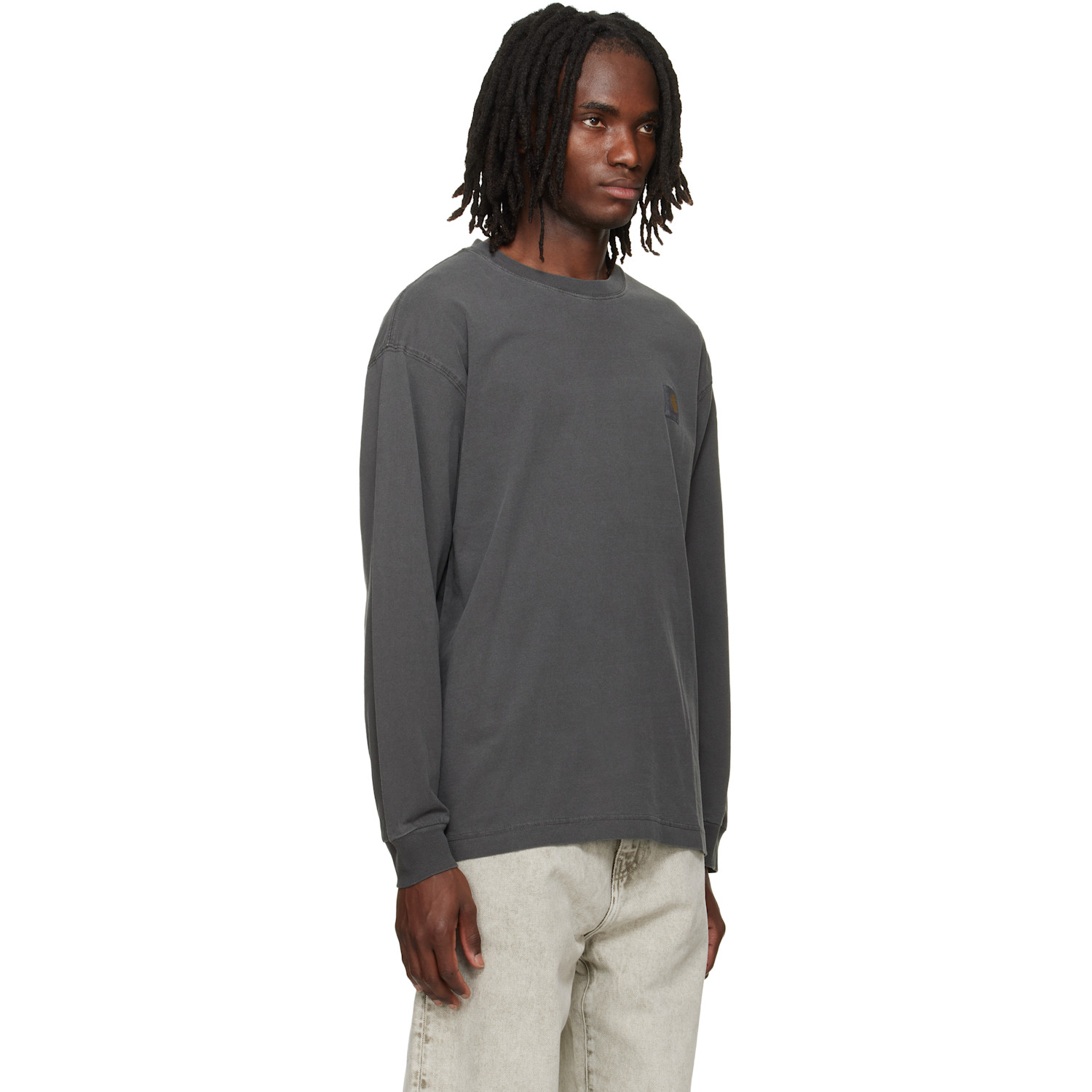  Carhartt Work In Progress Gray Long Sleeve Nelson T-shirt 